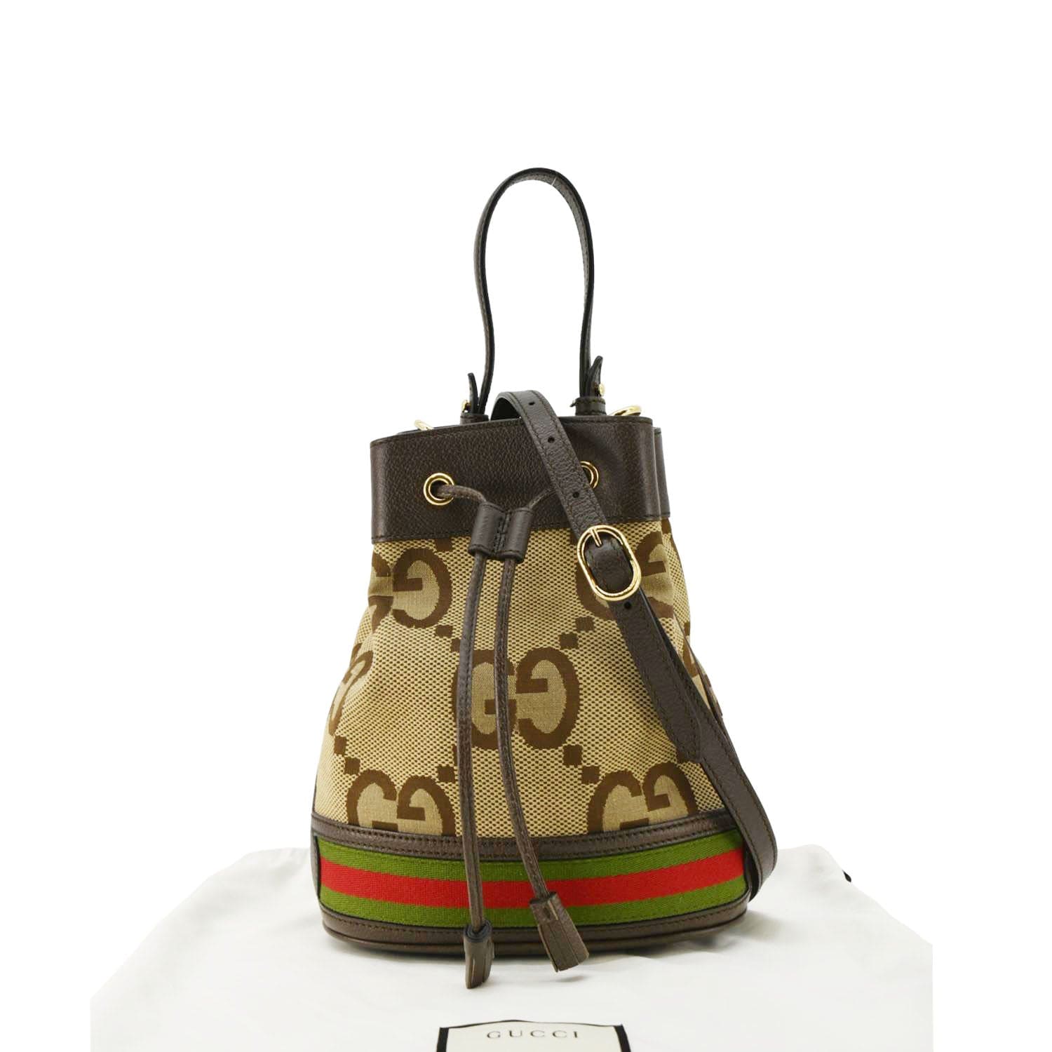 GUCCI Ophidia Small GG Supreme Canvas Bucket Bag Beige 550621 - Image 3