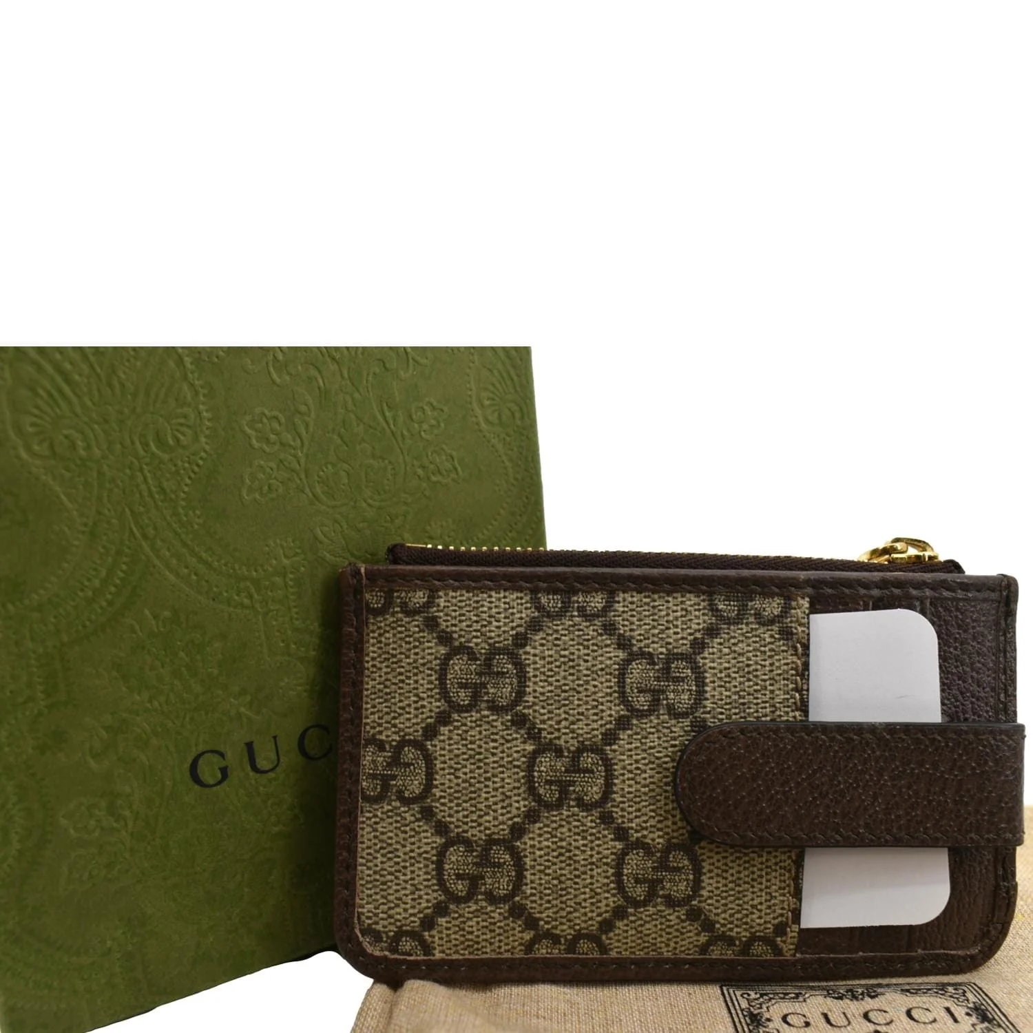 GUCCI Ophidia GG Supreme Canvas Card Case Brown 671723 - Image 2