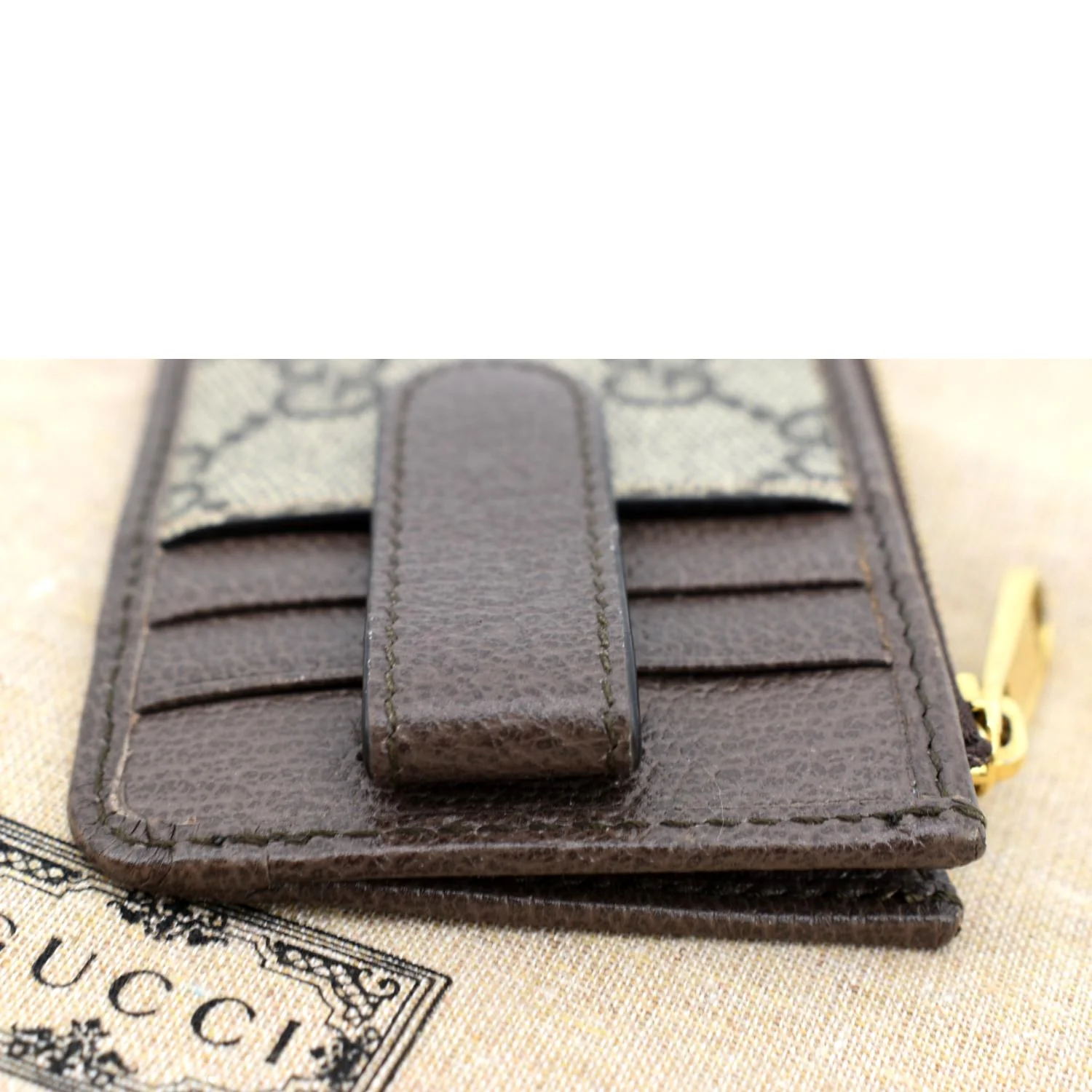 GUCCI Ophidia GG Supreme Canvas Card Case Brown 671723 - Image 7