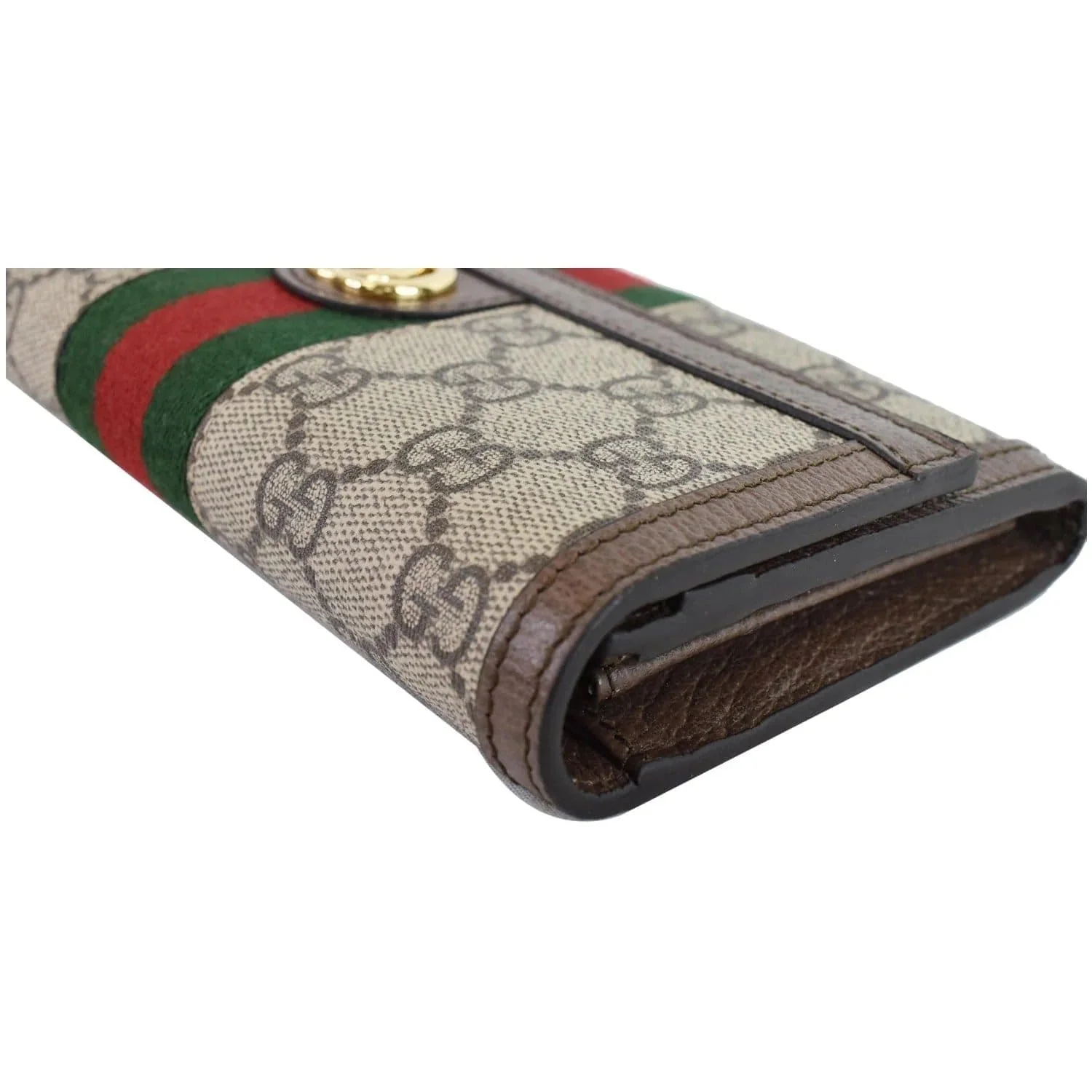 GUCCI Ophidia GG Continental Supreme Canvas Wallet Beige 523153 - Image 4