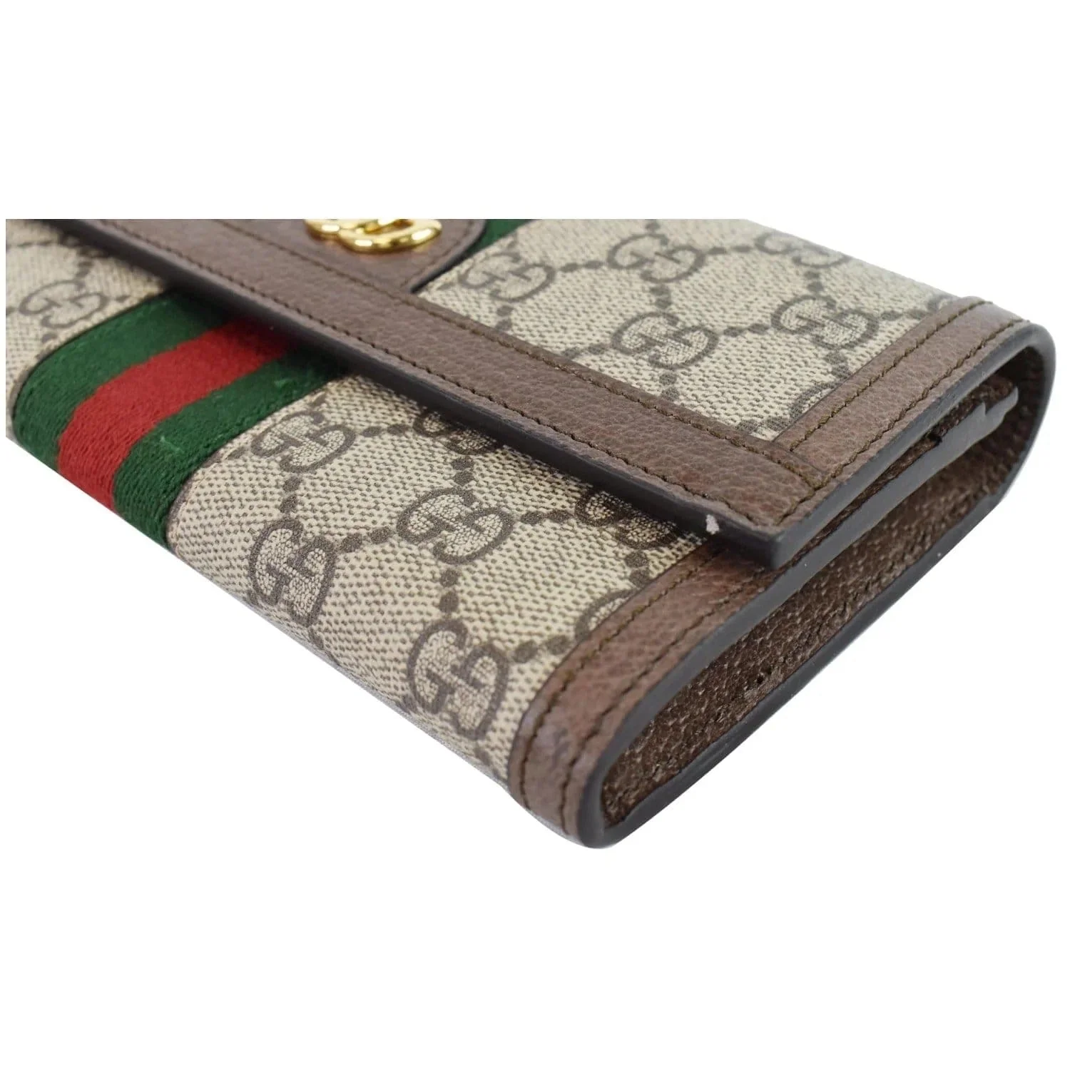 GUCCI Ophidia GG Continental Supreme Canvas Wallet Beige 523153 - Image 7