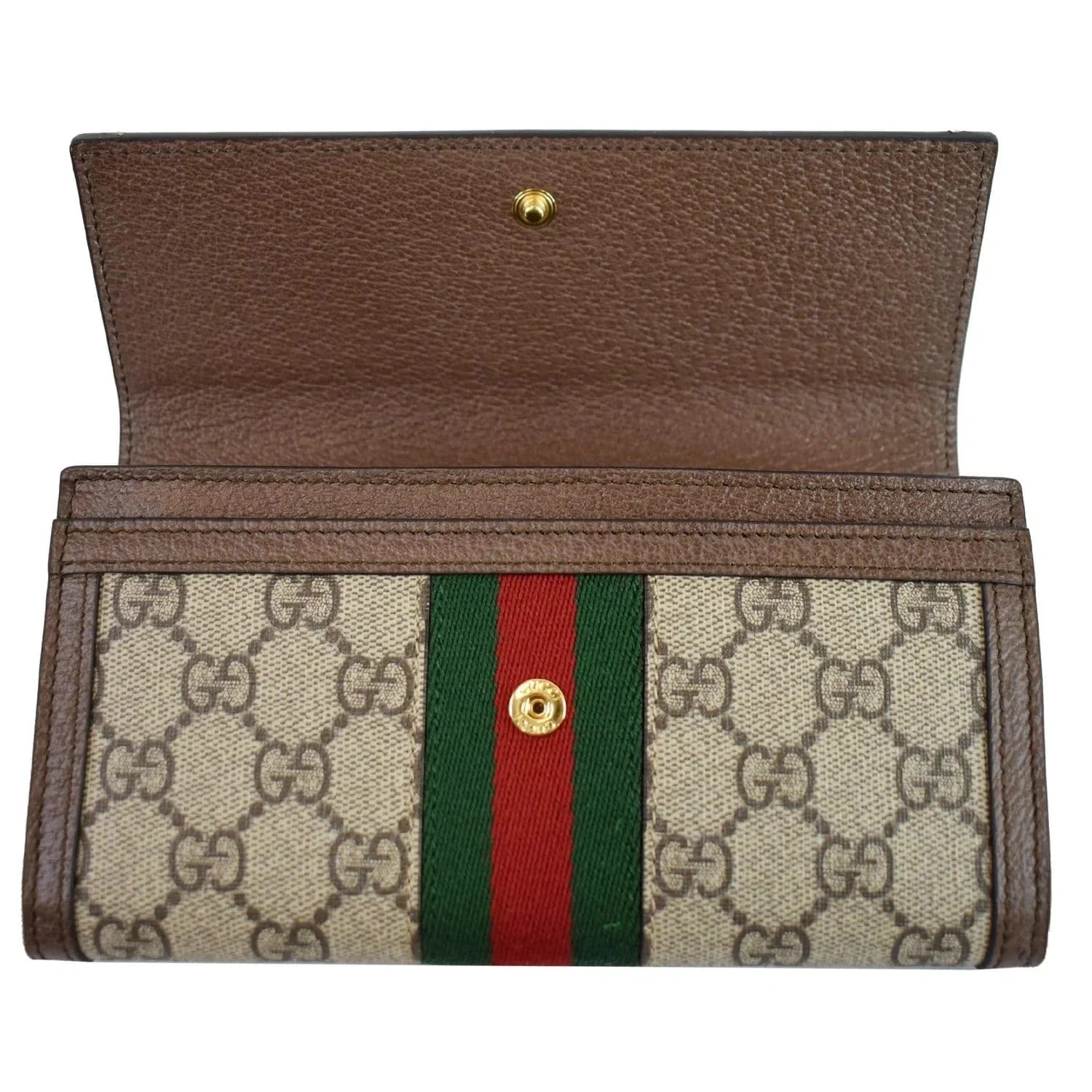 GUCCI Ophidia GG Continental Supreme Canvas Wallet Beige 523153 - Image 9