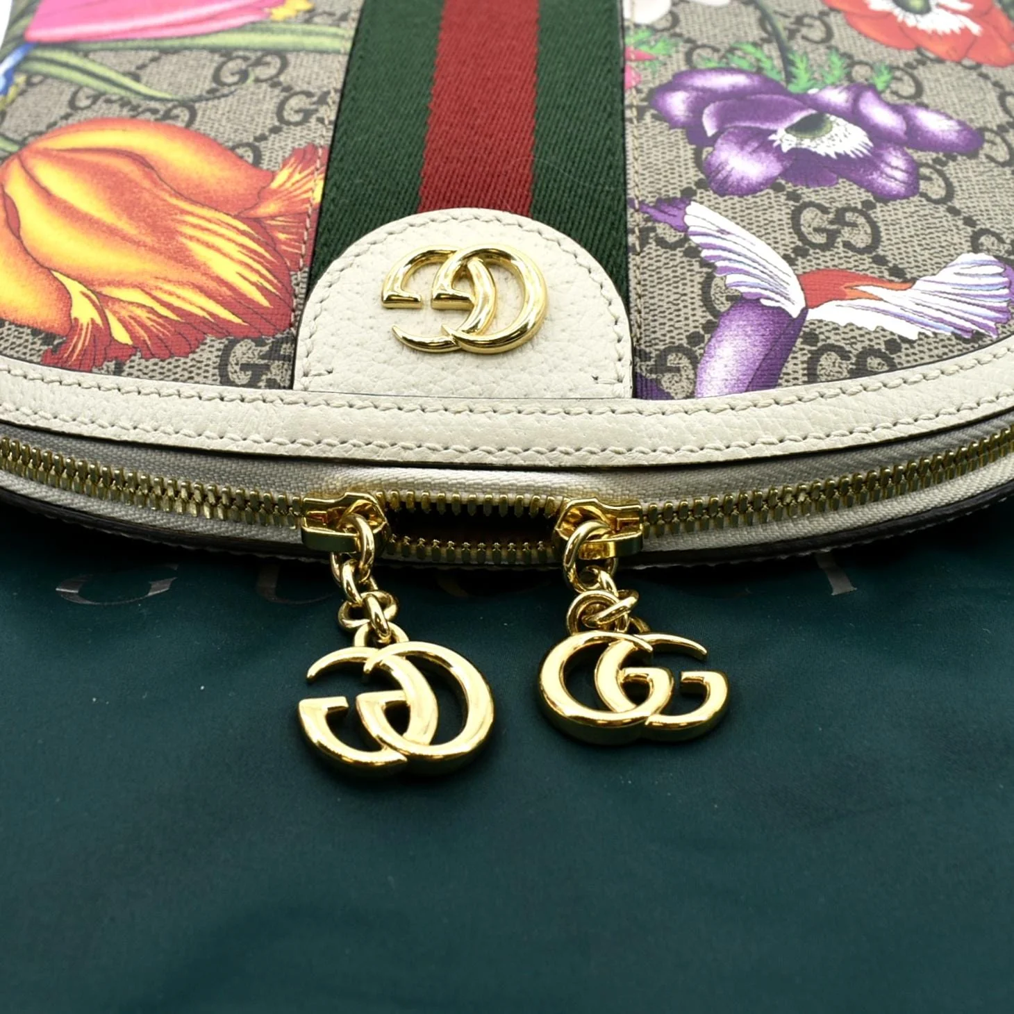 GUCCI Ophidia Flora Small Supreme Canvas Shoulder Bag Beige 499621 - Image 4