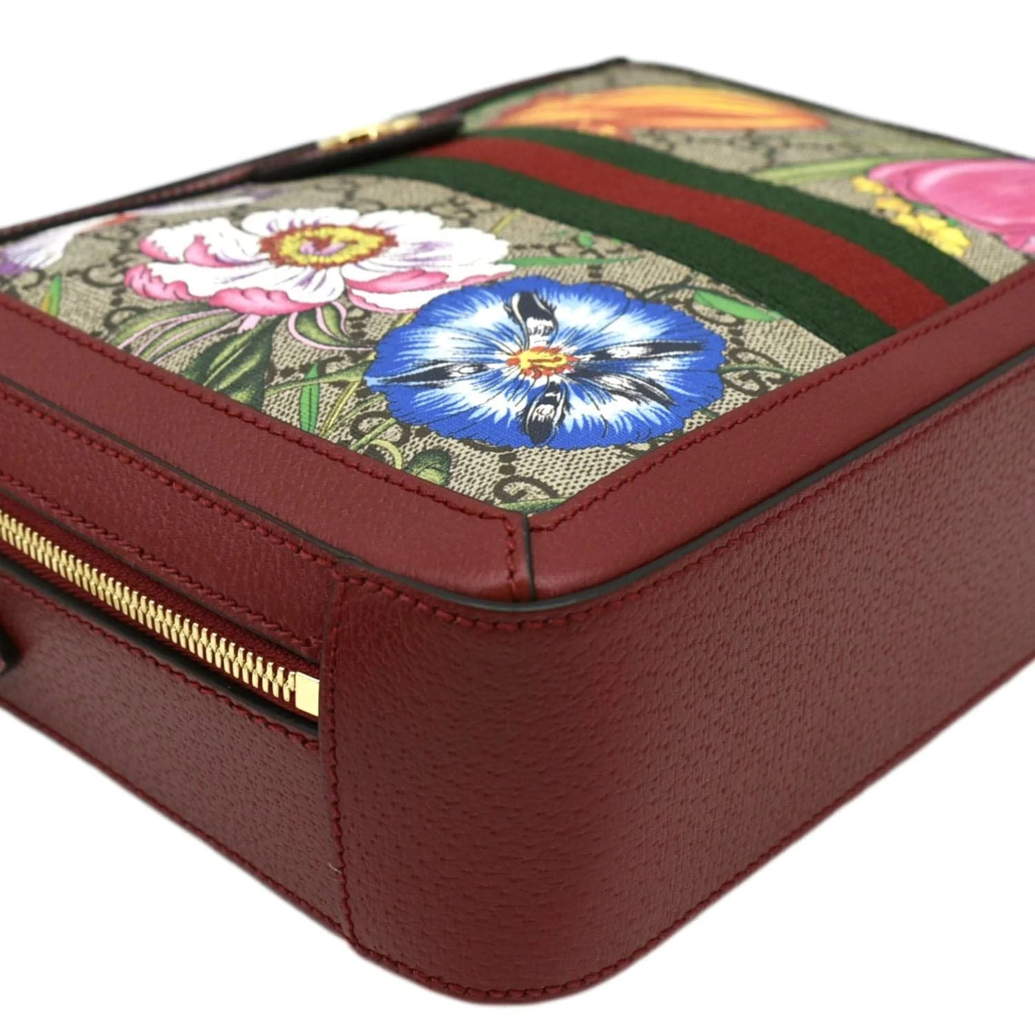 GUCCI Ophidia Flora Web Small Top Handle Bag Red 550622 - Image 8