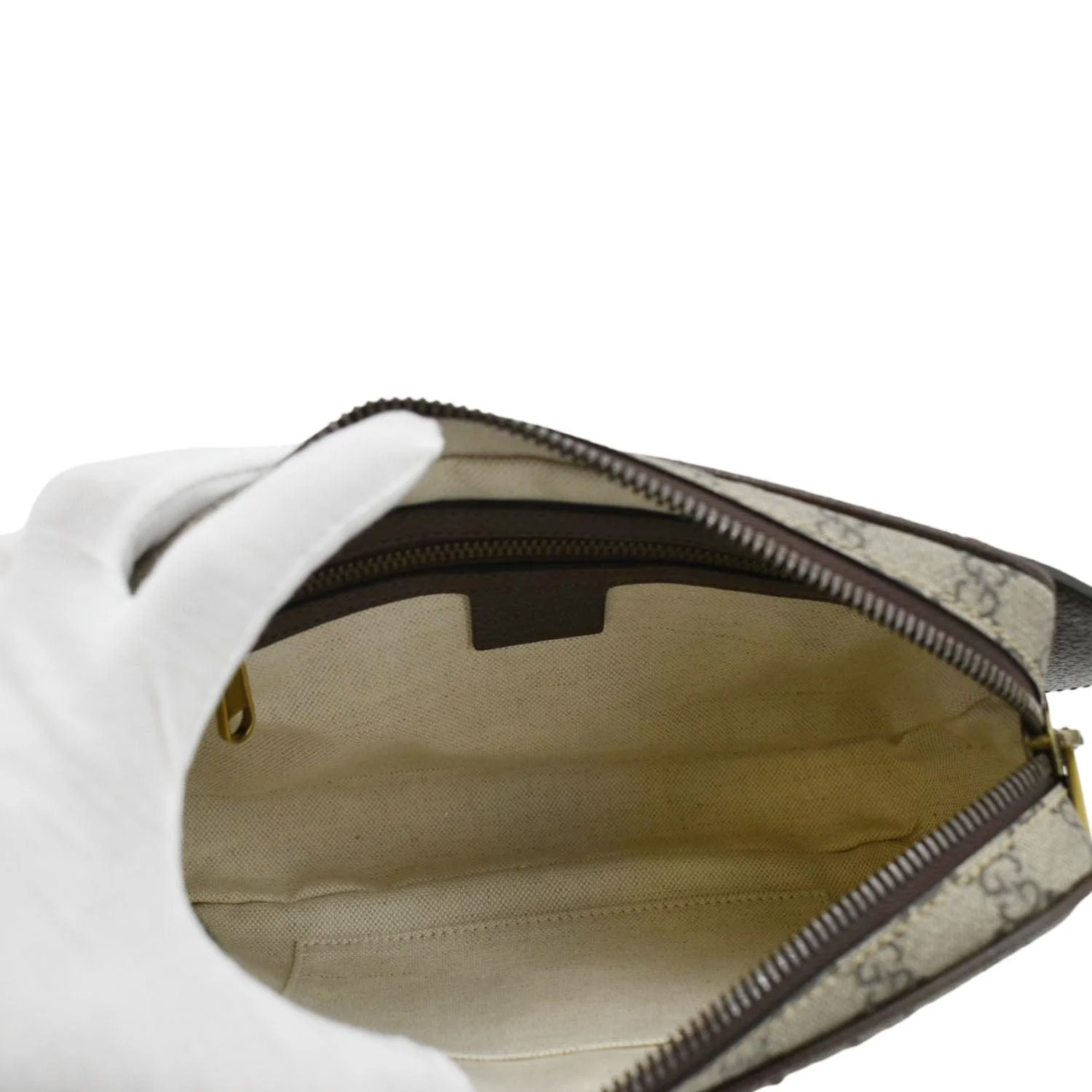GUCCI Ophidia GG Supreme Canvas Belt Bag Beige 574796 - Image 11
