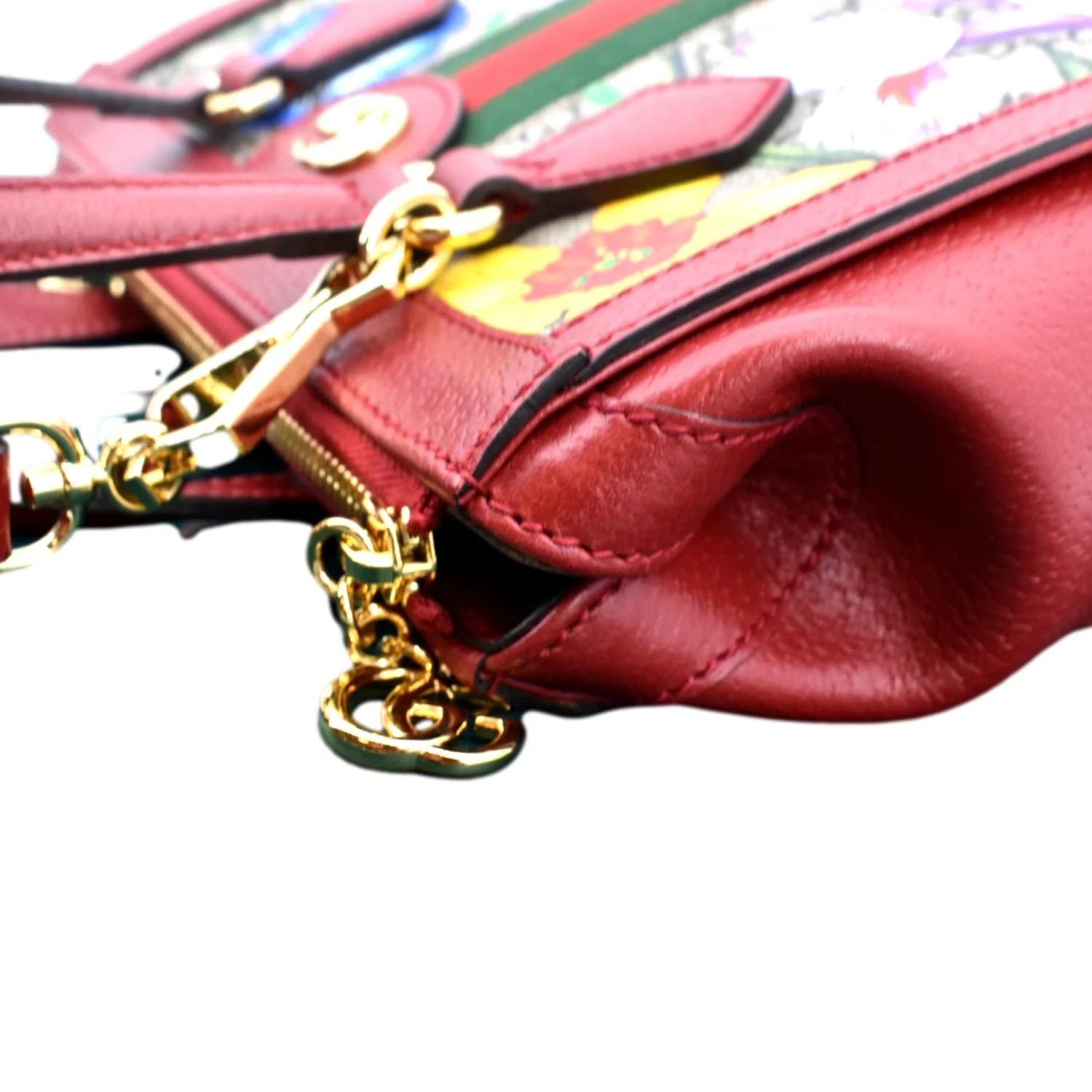 GUCCI Ophidia GG Flora Supreme Small Tote Bag Red 547551 - Image 5