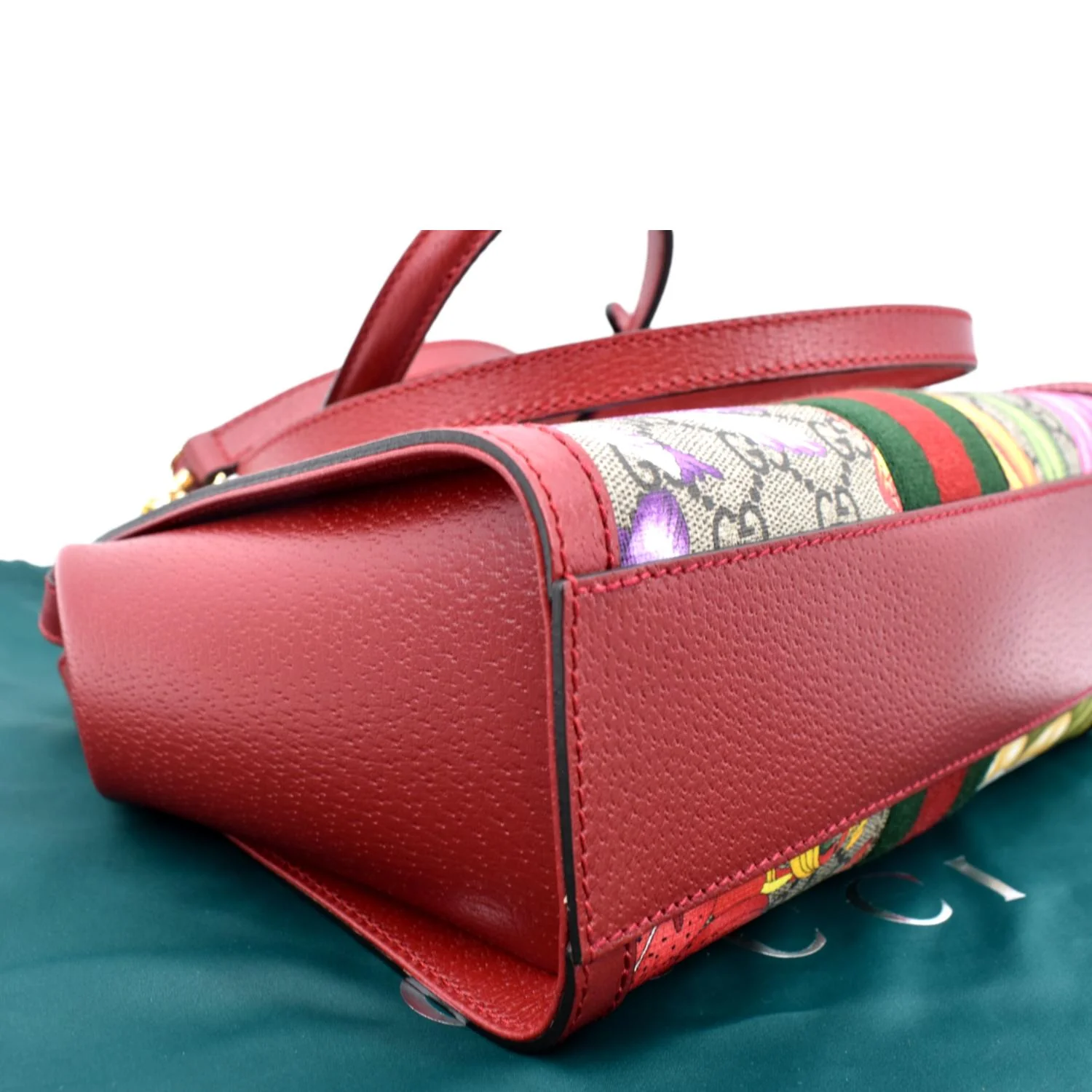 GUCCI Ophidia GG Flora Supreme Small Tote Bag Red 547551 - Image 7