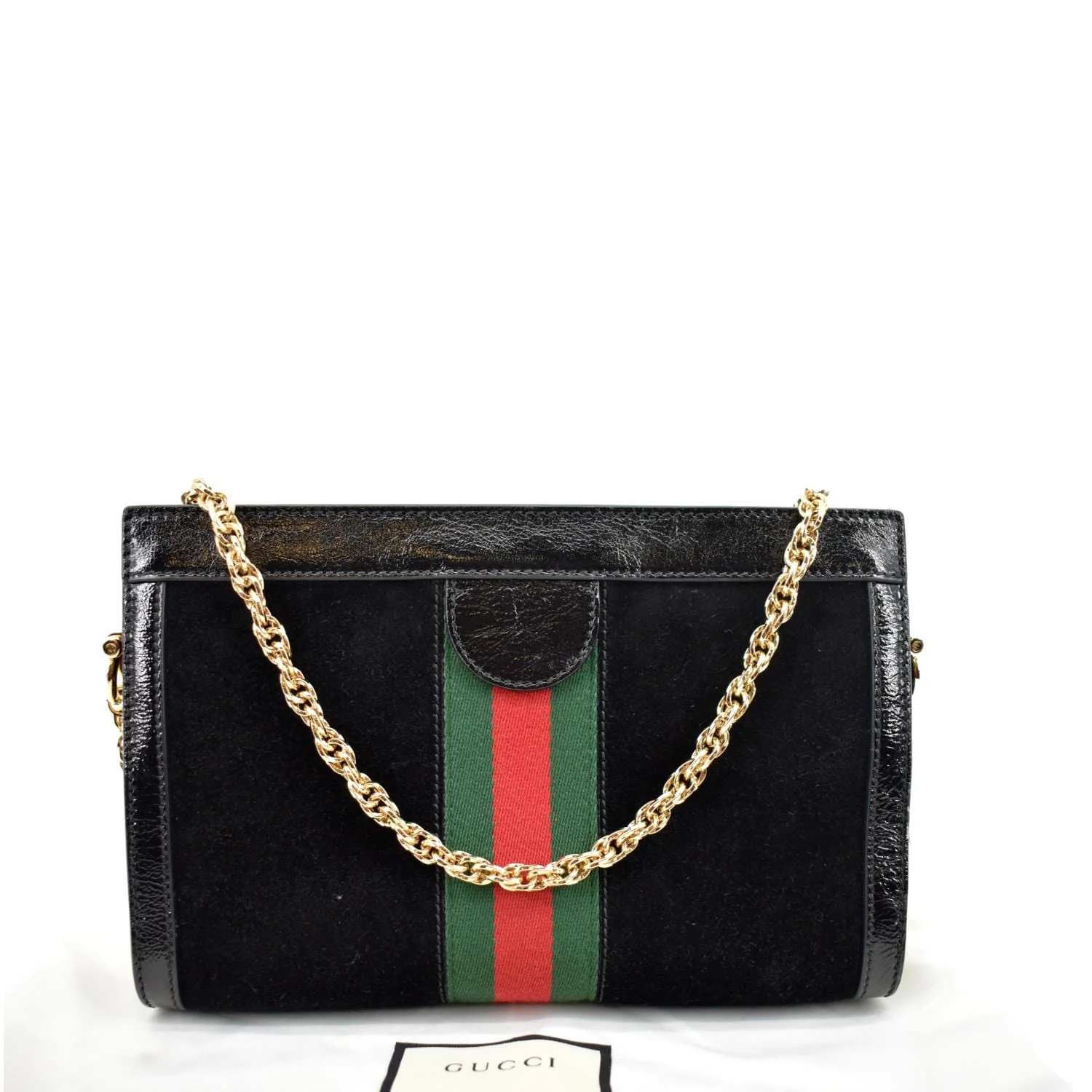 GUCCI Ophidia GG Small Web Suede Leather Shoulder Bag Black 503877 - Image 3