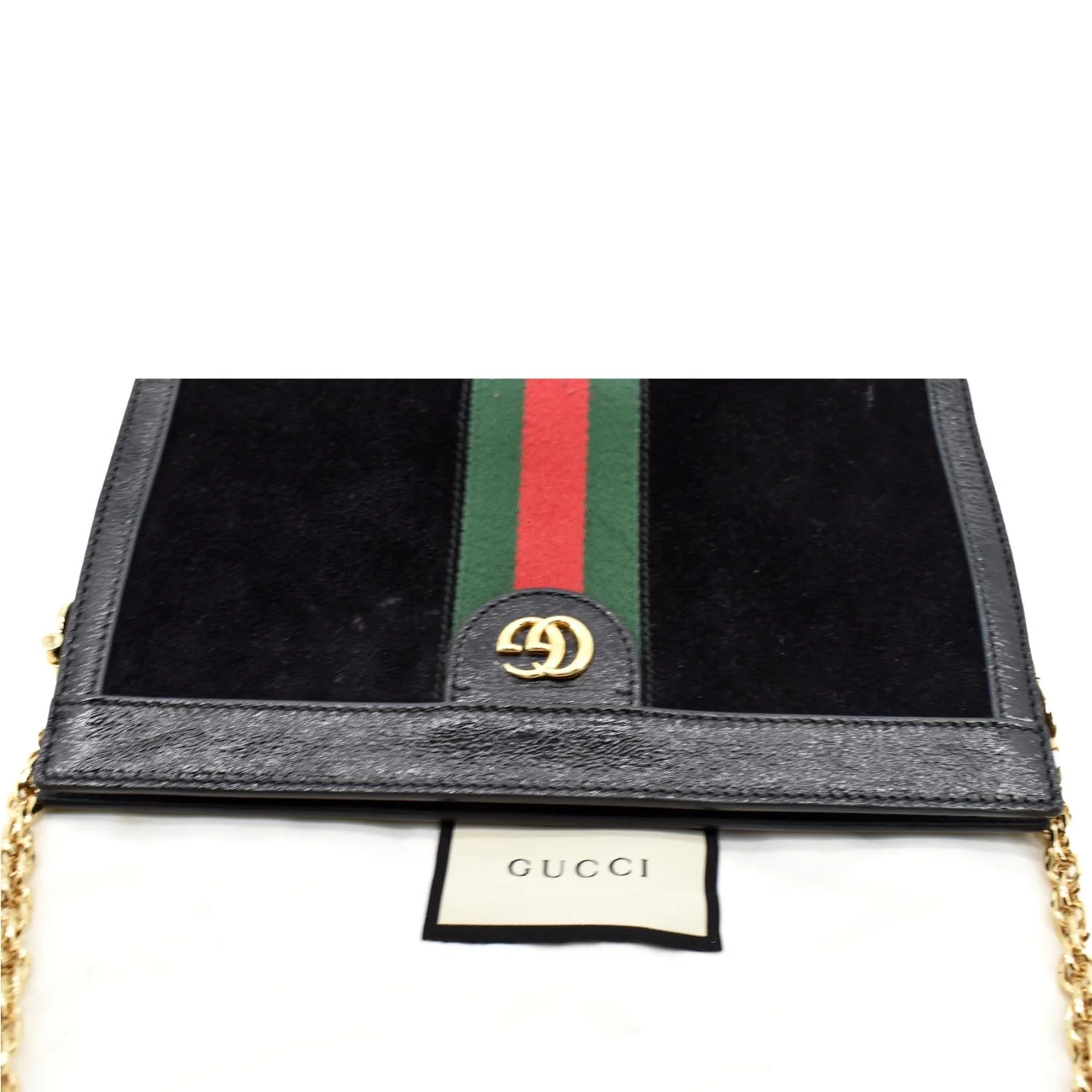 GUCCI Ophidia GG Small Web Suede Leather Shoulder Bag Black 503877 - Image 4