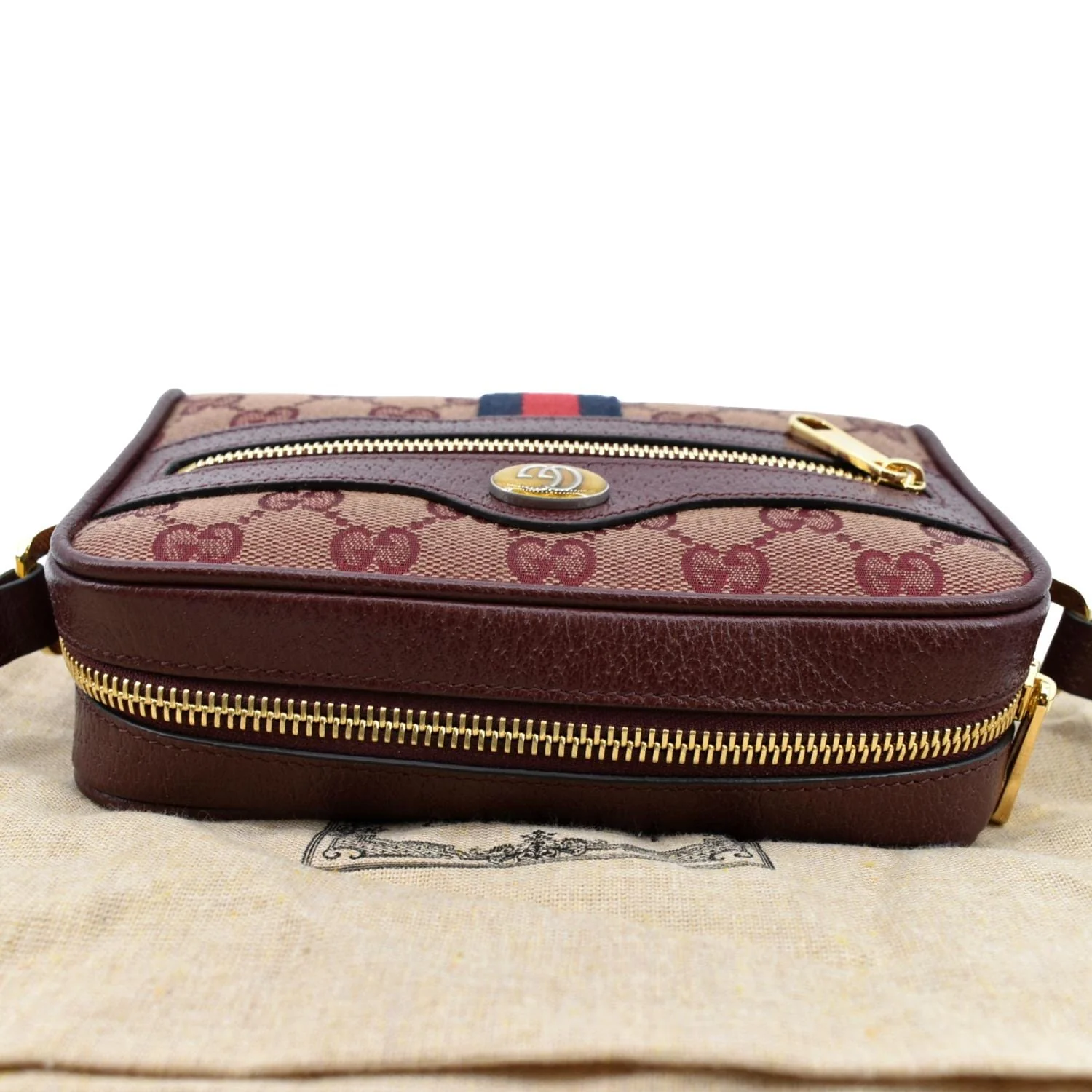 GUCCI Ophidia GG Supreme Mini Crossbody Bag Red 517350 - Image 4