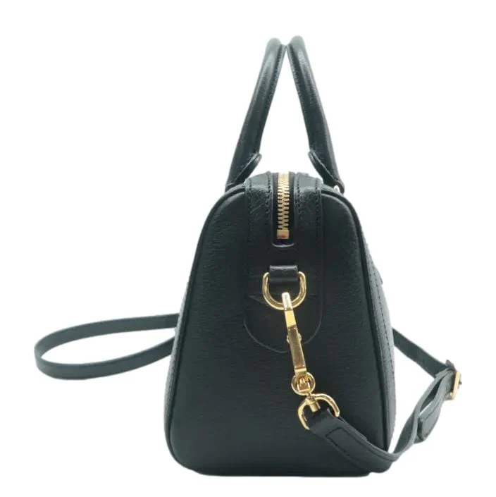 GUCCI Ophidia GG Web Leather Top Handle Shoulder Bag Black 524532 - Image 3