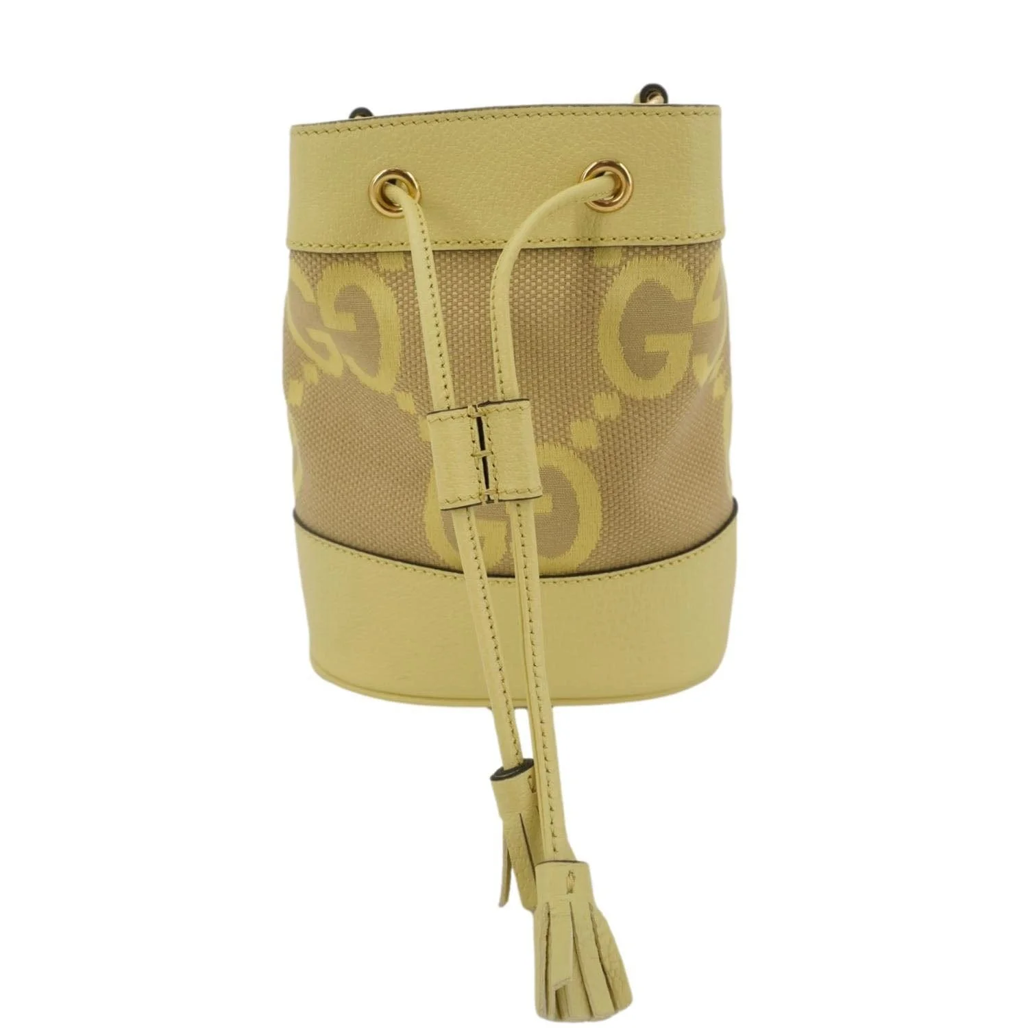 GUCCI Ophidia Jumbo GG Canvas Bucket Bag Yellow 550620 - Image 4