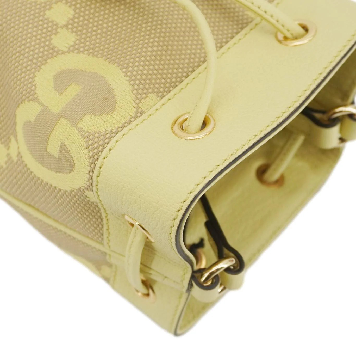 GUCCI Ophidia Jumbo GG Canvas Bucket Bag Yellow 550620 - Image 6