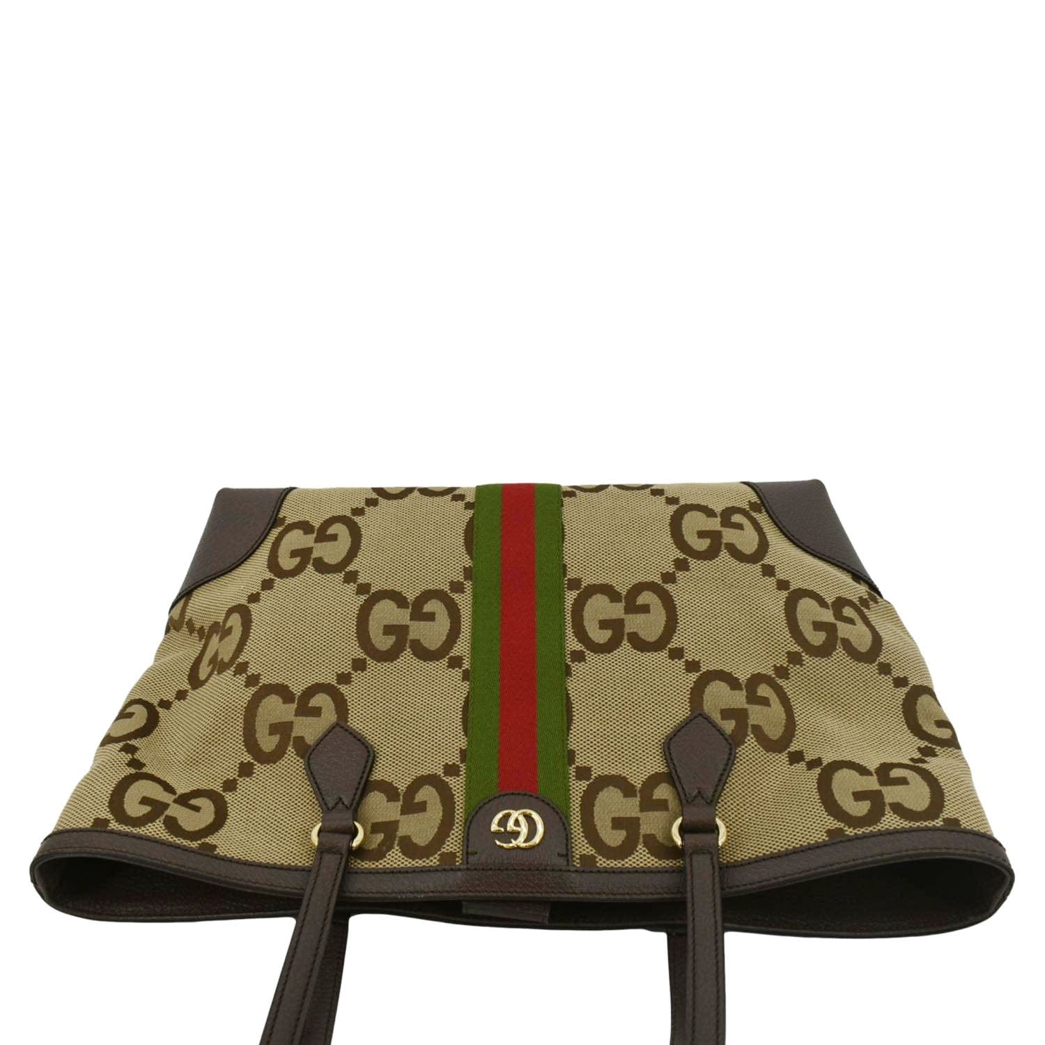 GUCCI Ophidia Jumbo GG Supreme Canvas Tote Bag Beige 631685 - Image 5