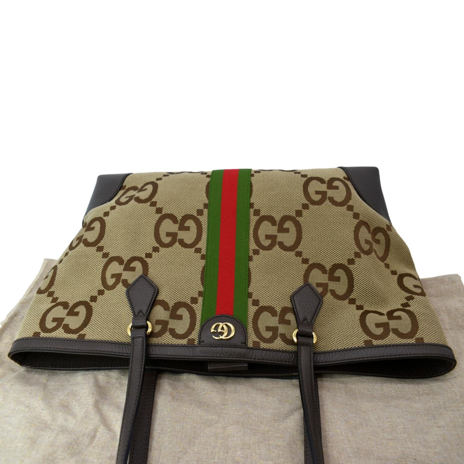 GUCCI Ophidia Jumbo GG Supreme Canvas Tote Bag Beige 631685 - Image 4