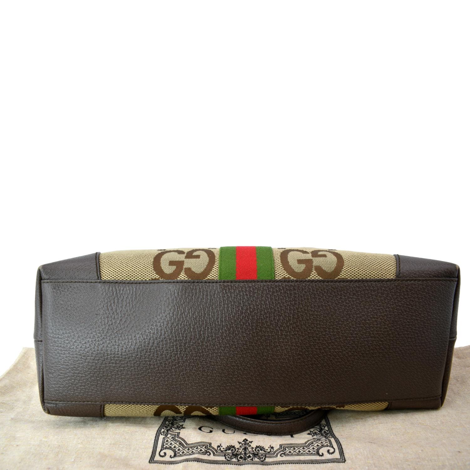 GUCCI Ophidia Jumbo GG Supreme Canvas Tote Bag Beige 631685 - Image 7