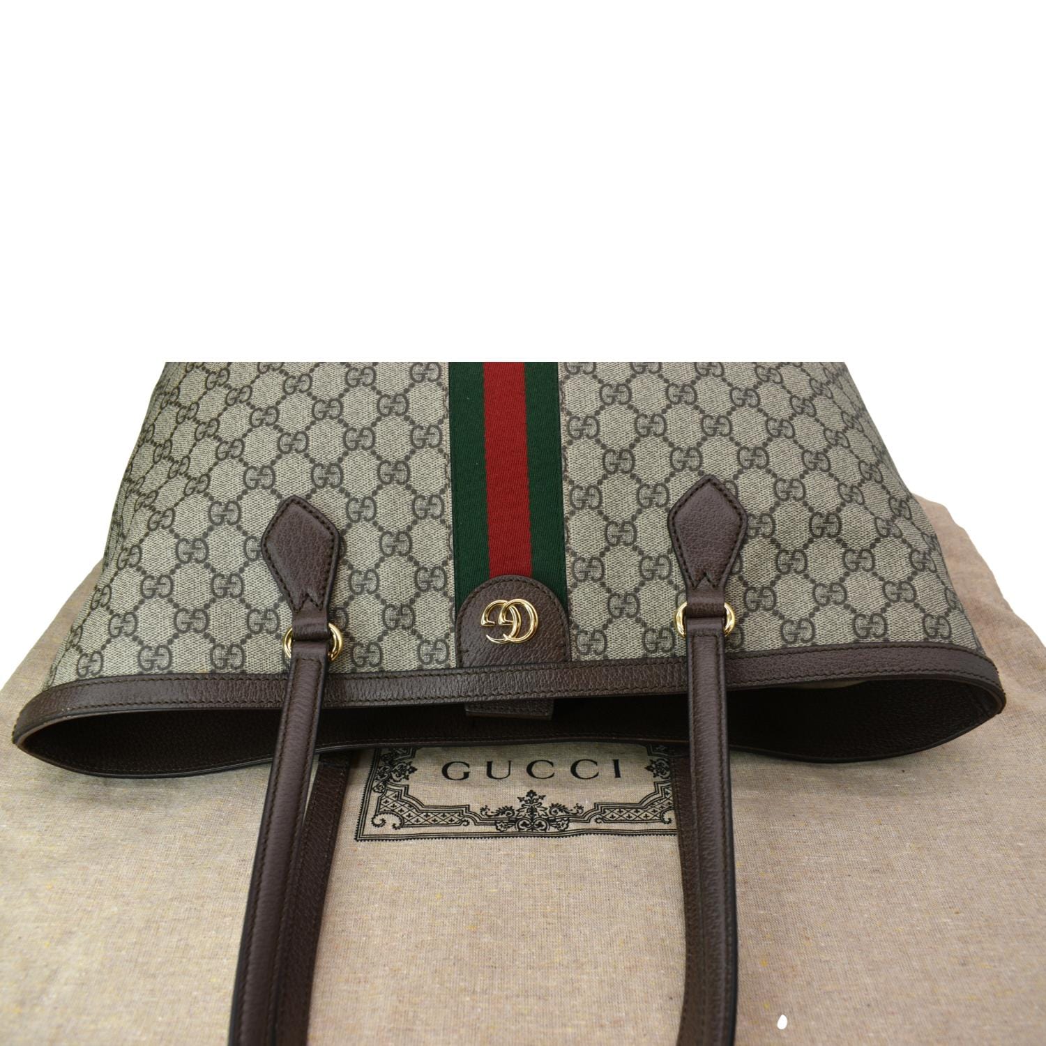 GUCCI Ophidia Medium GG Supreme Canvas Tote Bag Beige 631685 - Image 4