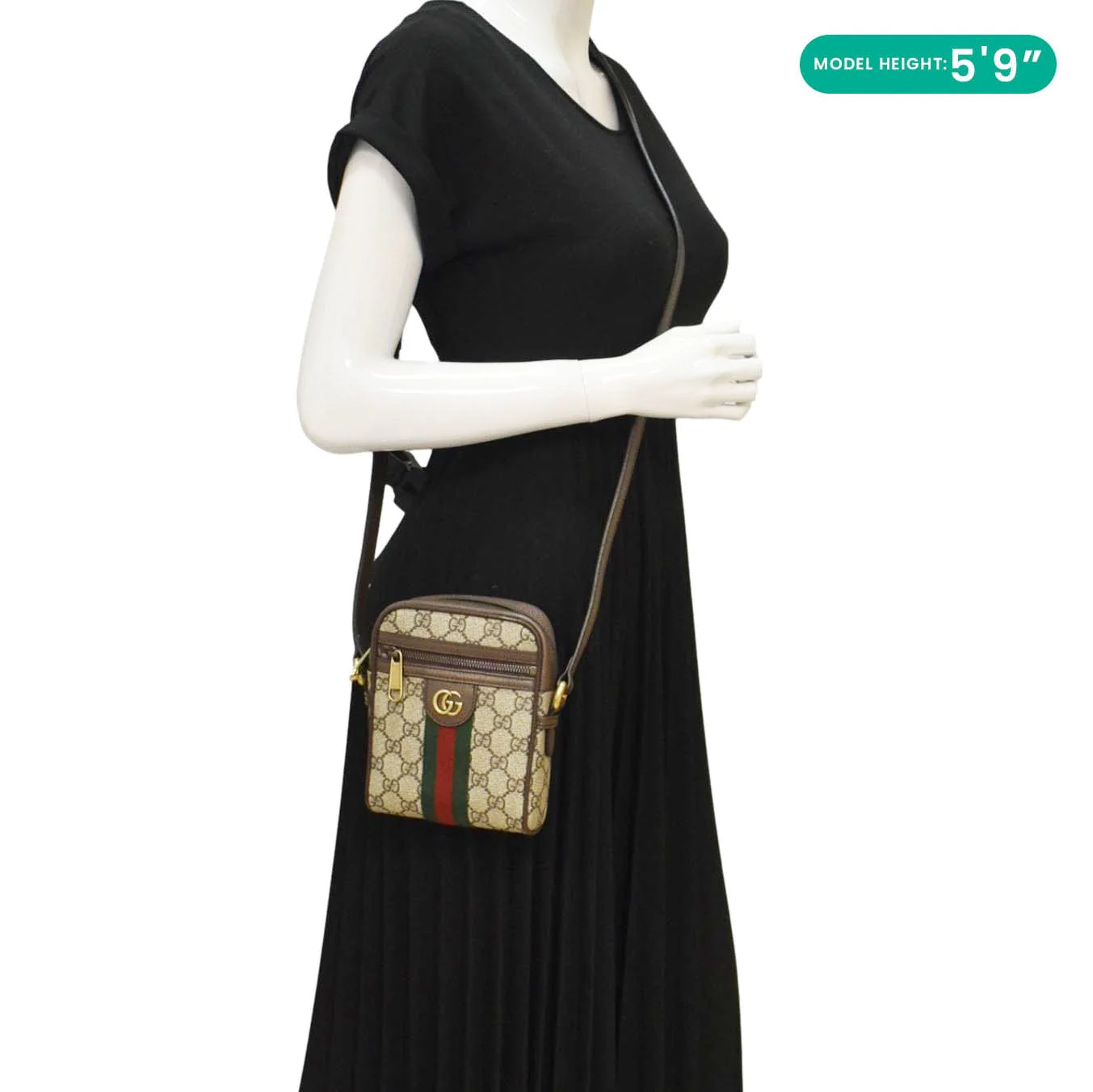 GUCCI Ophidia GG Canvas Messenger Bag Brown 598127 - Image 2