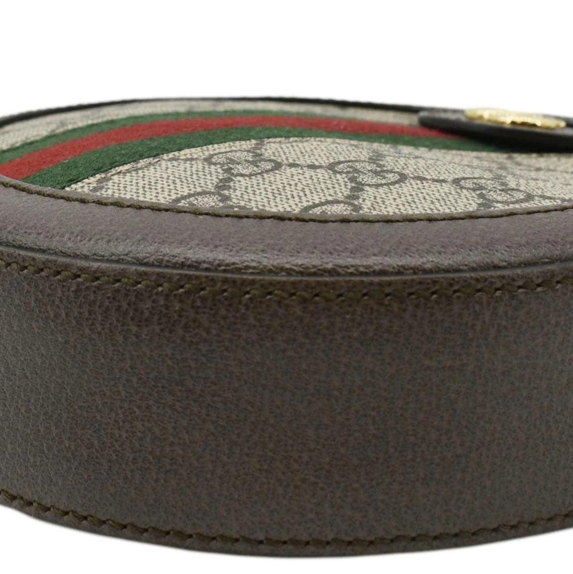 GUCCI Ophidia Mini GG Round Supreme Monogram Web Crossbody Bag Beige 550618 - Image 7