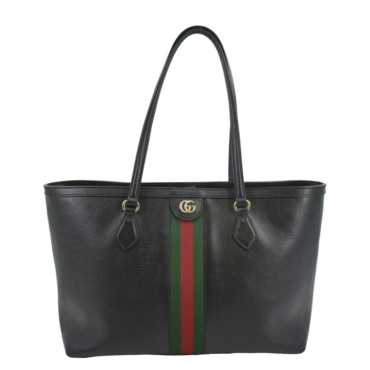 GUCCI Ophidia GG Jumbo Leather Tote Bag Black 631685