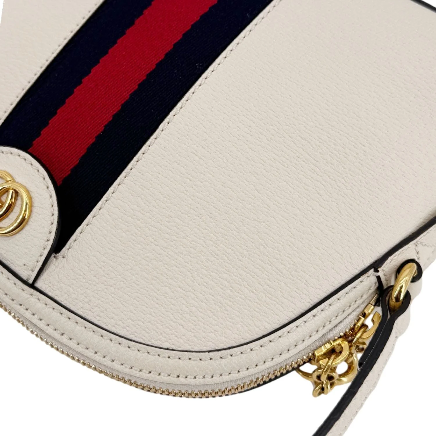 GUCCI Ophidia Dome Small Leather Shoulder Bag Off White 499621 - Image 7