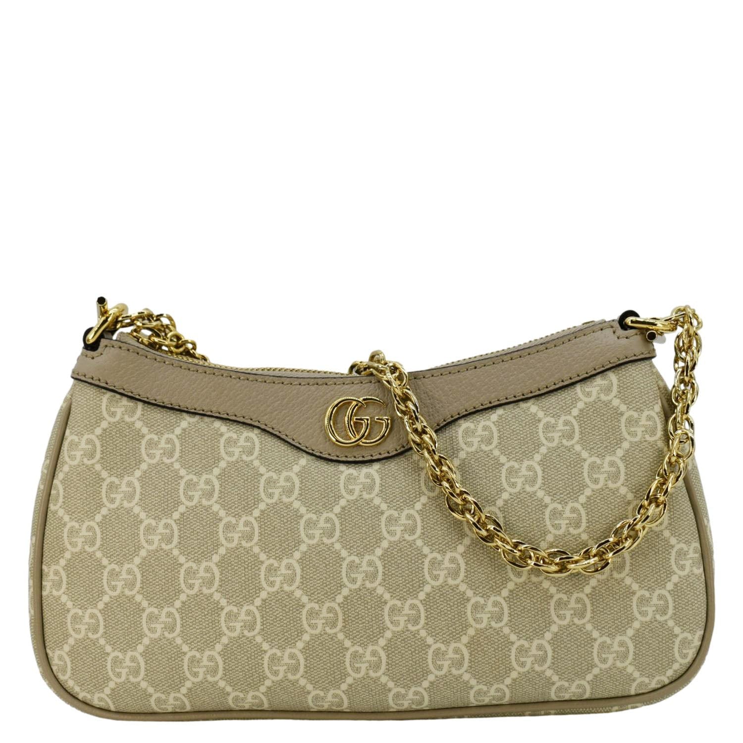 GUCCI Ophidia Web Small GG Supreme Canvas Shoulder Bag Beige 735132 - Image 2