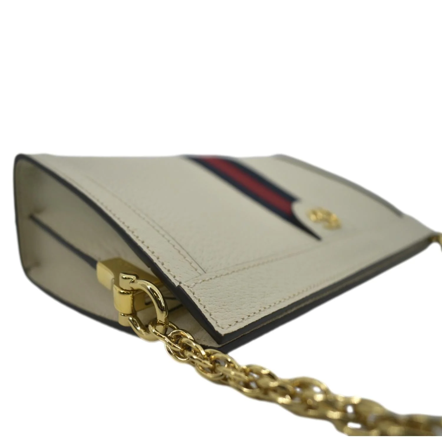 GUCCI Ophidia Small Leather Chain Shoulder Bag White 503877 - Image 6