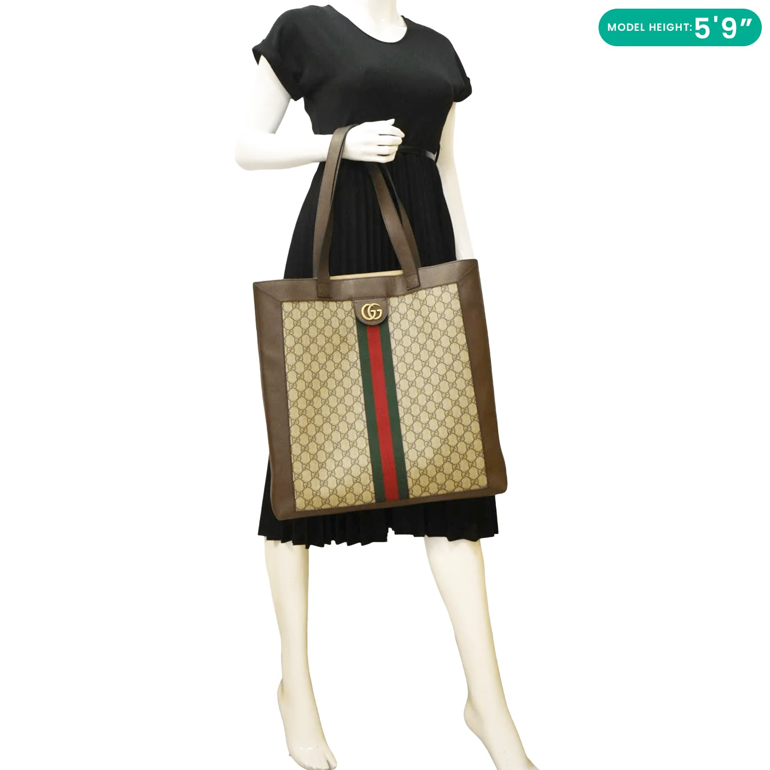 GUCCI Ophidia Soft Large GG Supreme Web Canvas Tote Bag Beige 519335 - Image 2