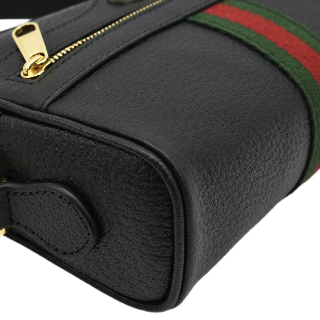 GUCCI Ophidia Web Mini  Leather Crossbody Bag Black 719885 - Image 8