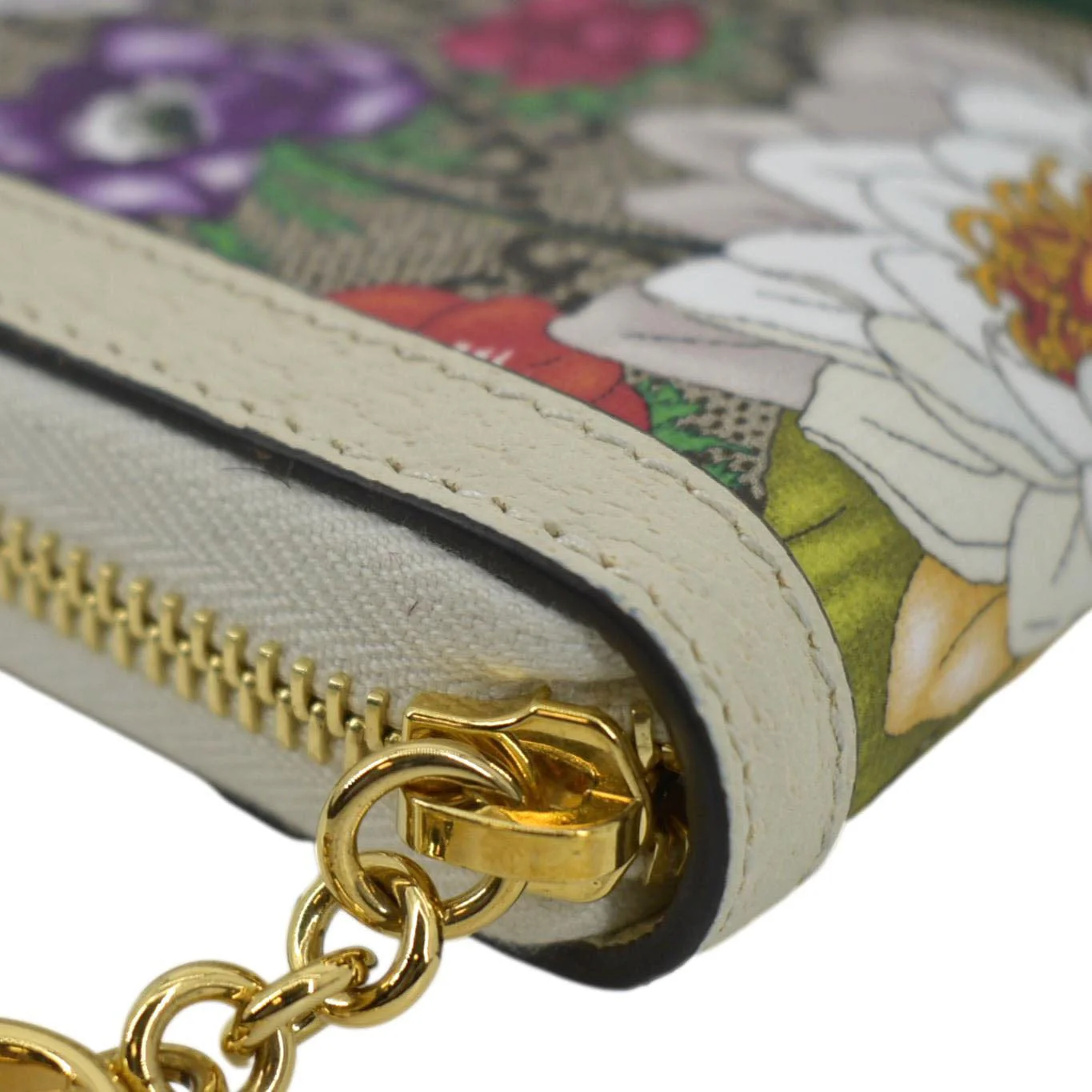 GUCCI Ophidia Flora Web GG Continental Supreme Canvas Wallet Beige 523154 - Image 7