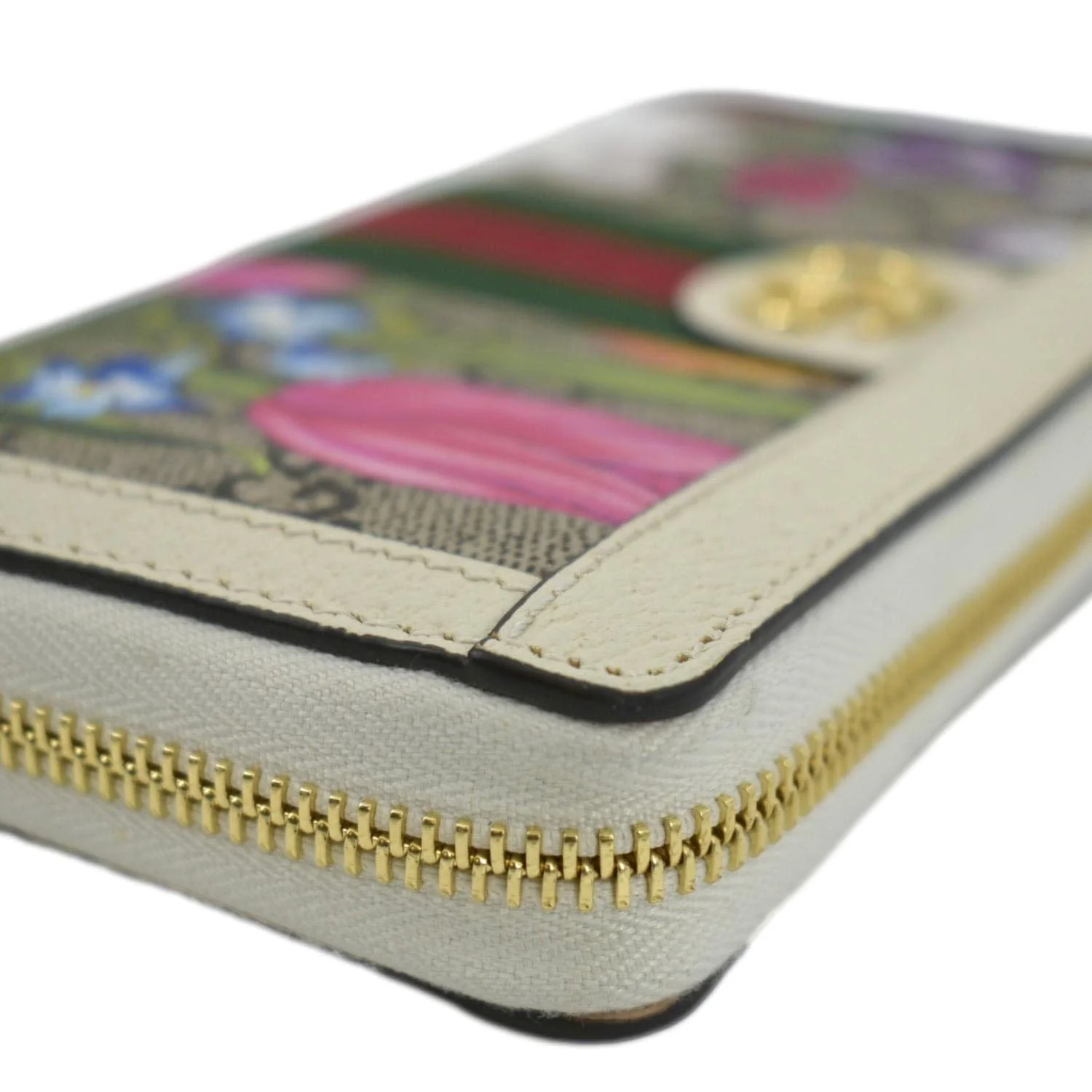 GUCCI Ophidia Flora Web GG Continental Supreme Canvas Wallet Beige 523154 - Image 8