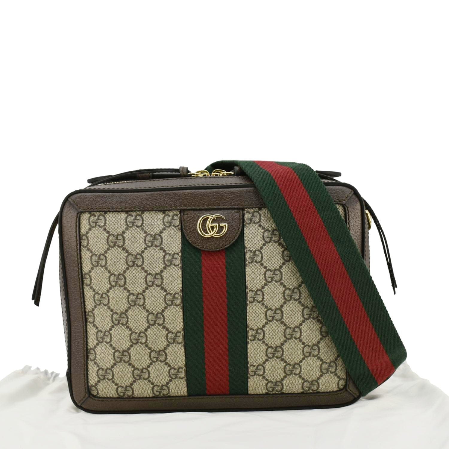 GUCCI Ophidia Web Small GG Supreme Canvas Shoulder Bag Beige 550622 - Image 3
