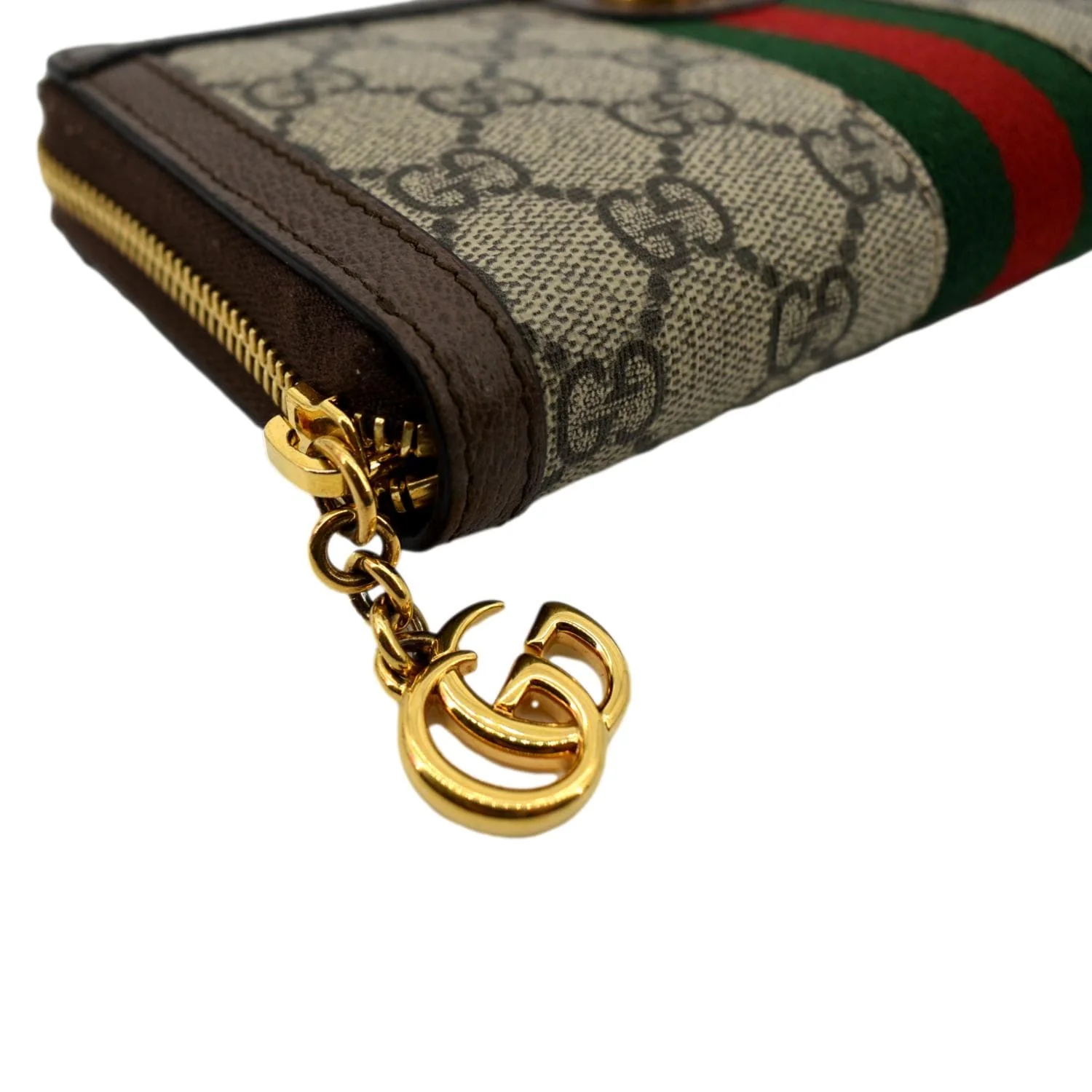 GUCCI Ophidia GG Continental Supreme Canvas Zip Around Wallet Beige 523154 - Image 7