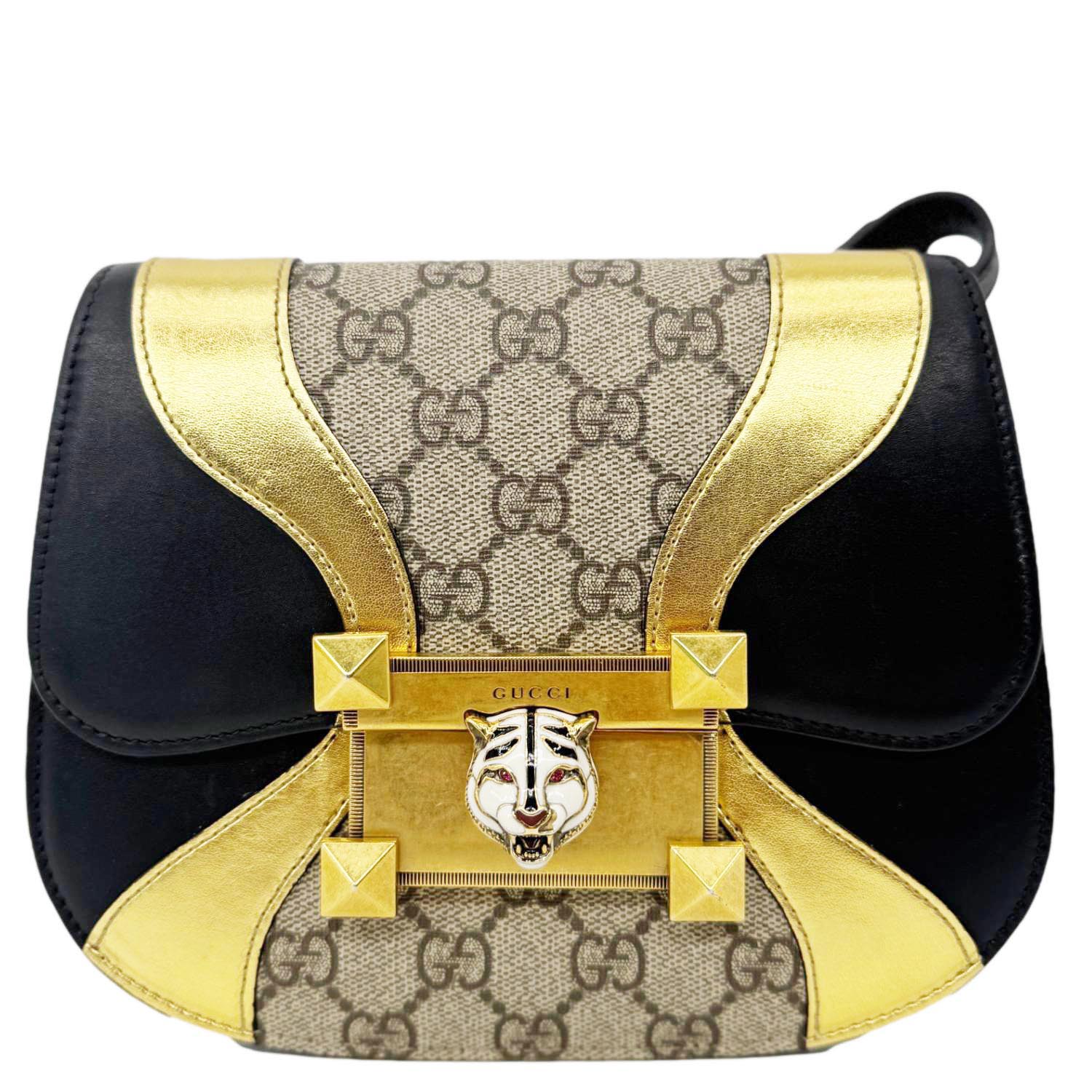 GUCCI Osiride Small GG Supreme Canvas Shoulder Bag Gold 500781 - Image 3