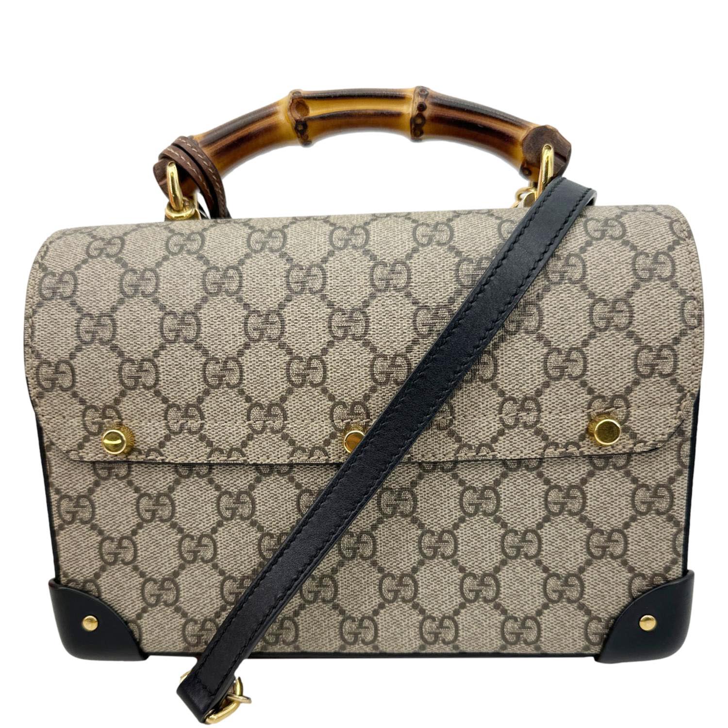 GUCCI Padlock GG Supreme Top Handle Shoulder Bag Beige 603221 - Image 4