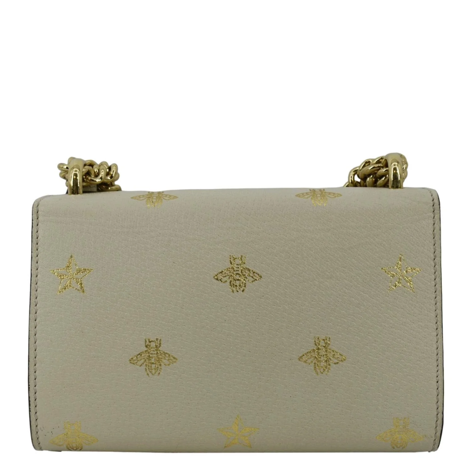 GUCCI Padlock Bee Leather Shoulder Bag Ivory 432182 - Image 3