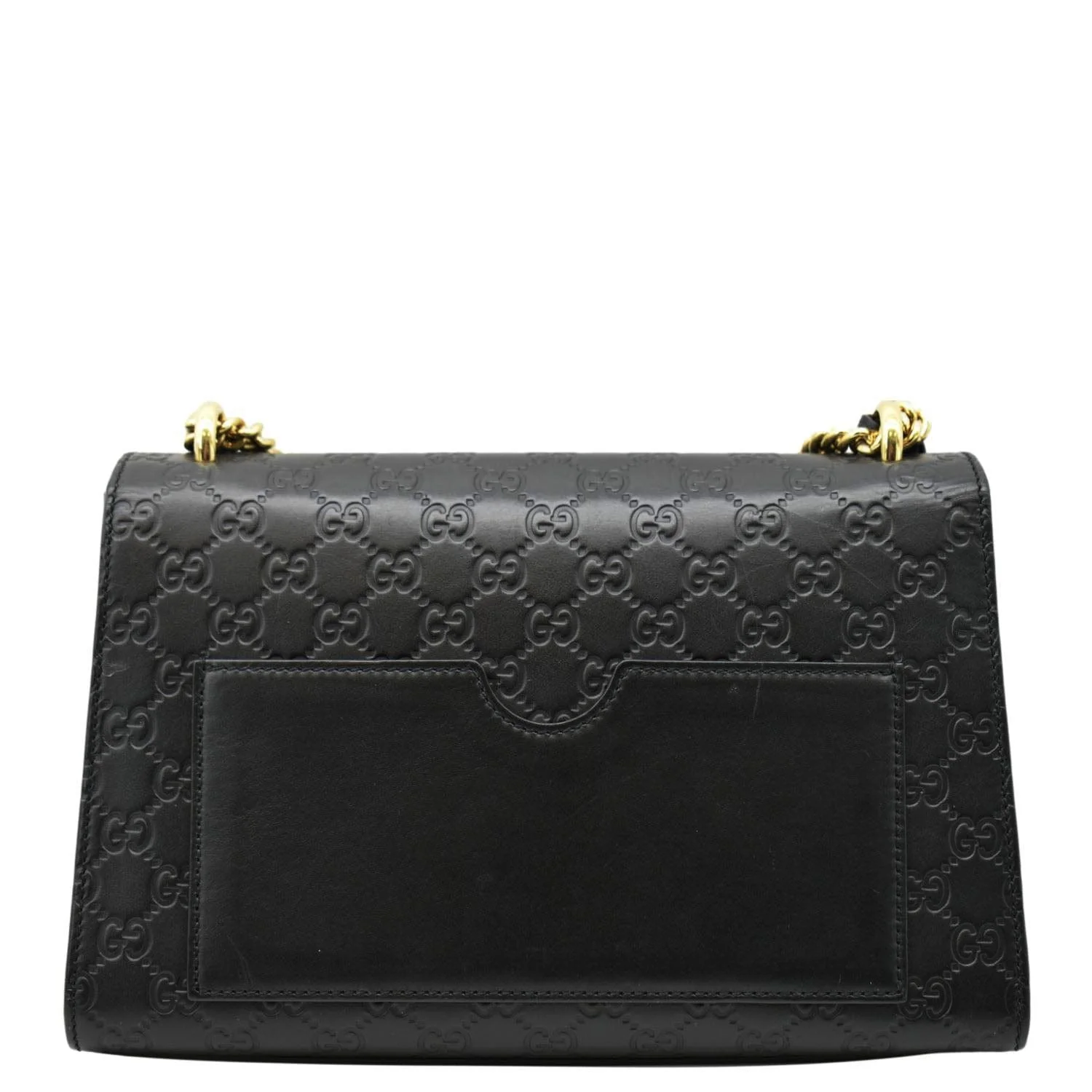 GUCCI Padlock Medium GG Leathrer Chain Shoulder Bag Black 409486 - Image 3