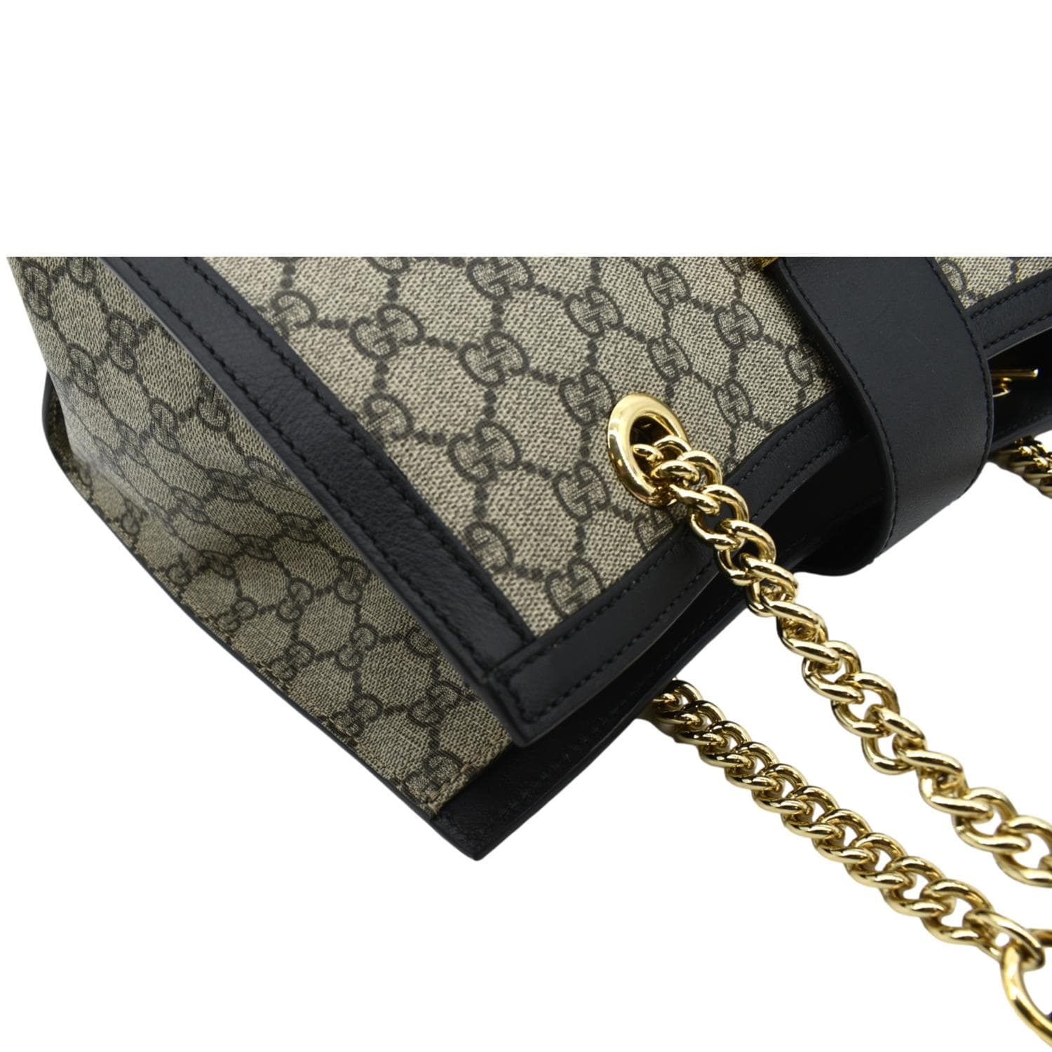 GUCCI Padlock Medium GG Supreme Canvas Shoulder Bag Black 479197 - Image 8