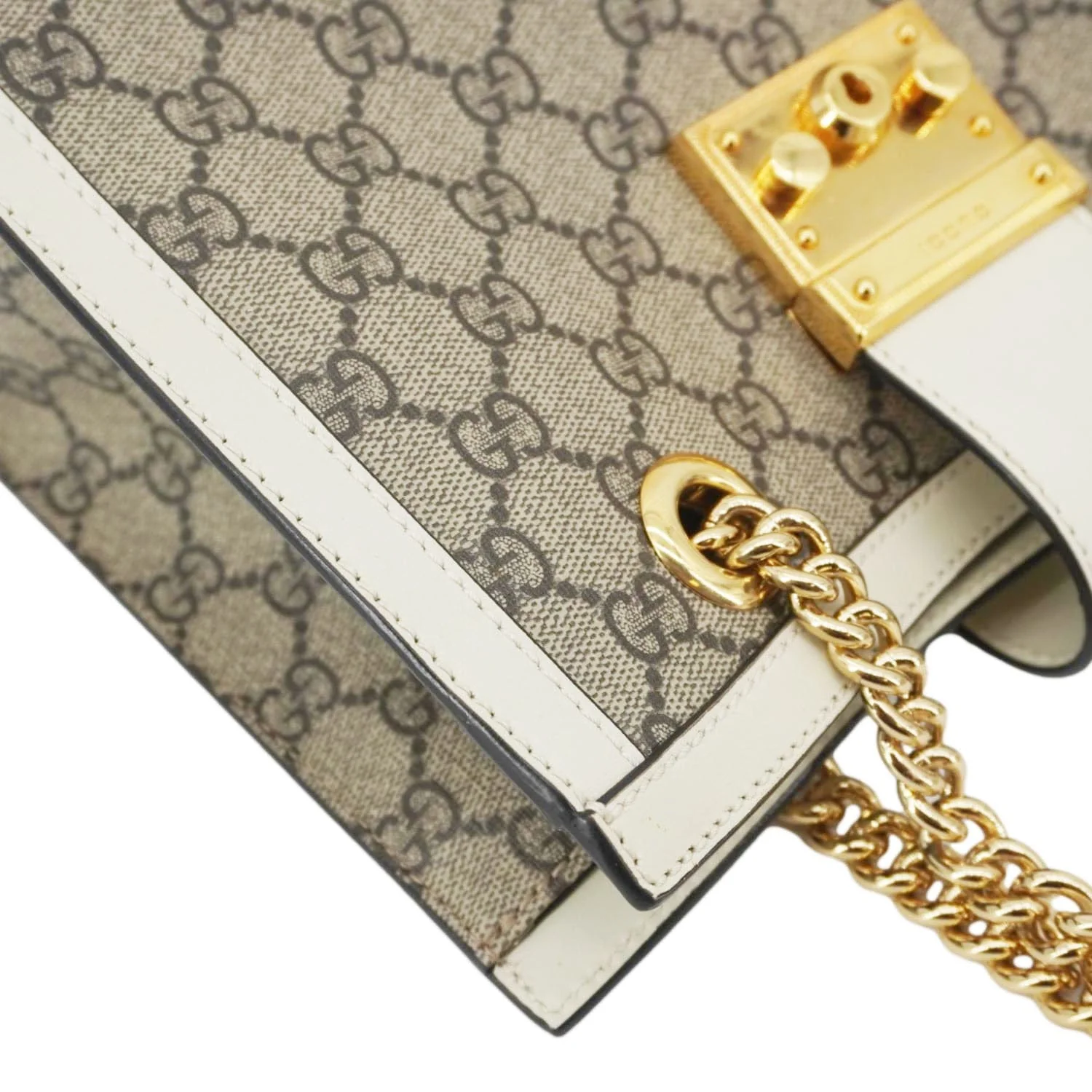 GUCCI Padlock Medium GG Supreme Canvas Tote Bag Beige 498156 - Image 6
