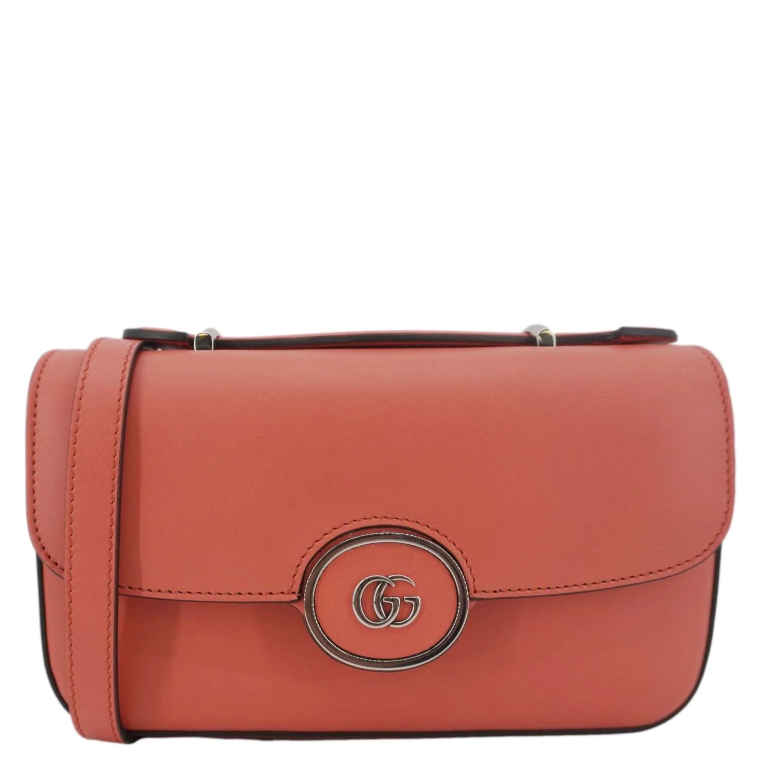 GUCCI Petite GG Mini Leather Chain Shoulder Bag Pink 739722