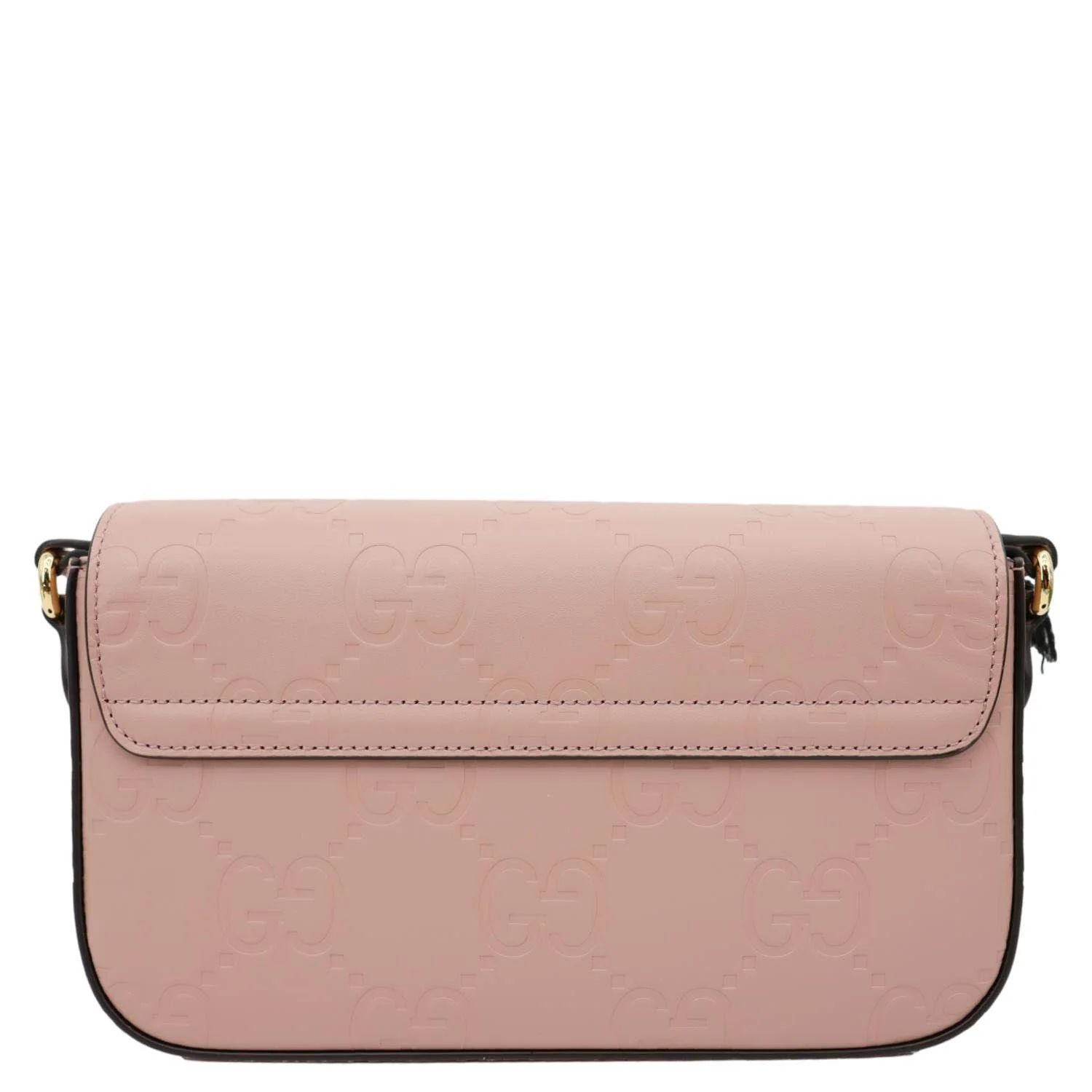 GUCCI Super Mini GG Embossed Leather Shoulder Bag Pink 772794 - Image 4