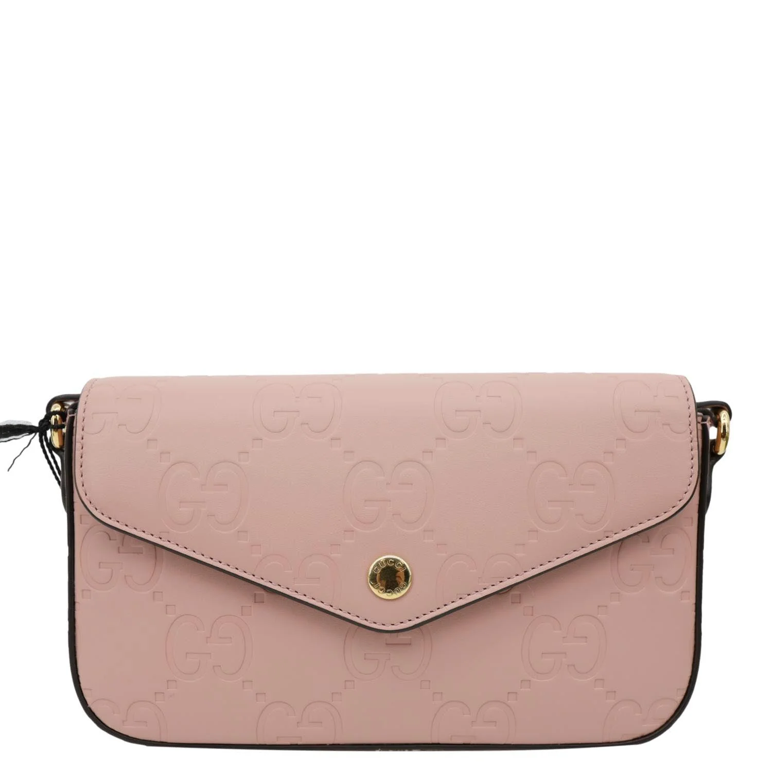 GUCCI Super Mini GG Embossed Leather Shoulder Bag Pink 772794 - Image 5