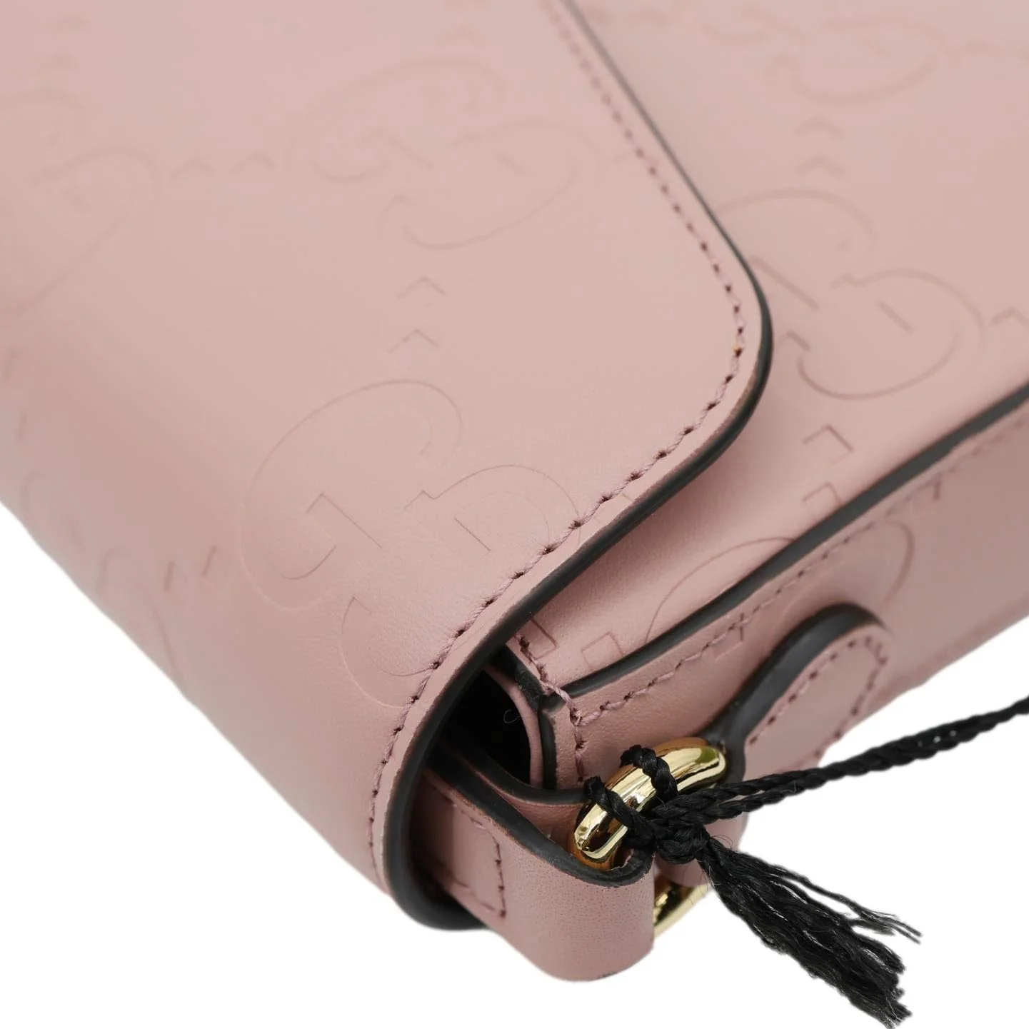 GUCCI Super Mini GG Embossed Leather Shoulder Bag Pink 772794 - Image 8