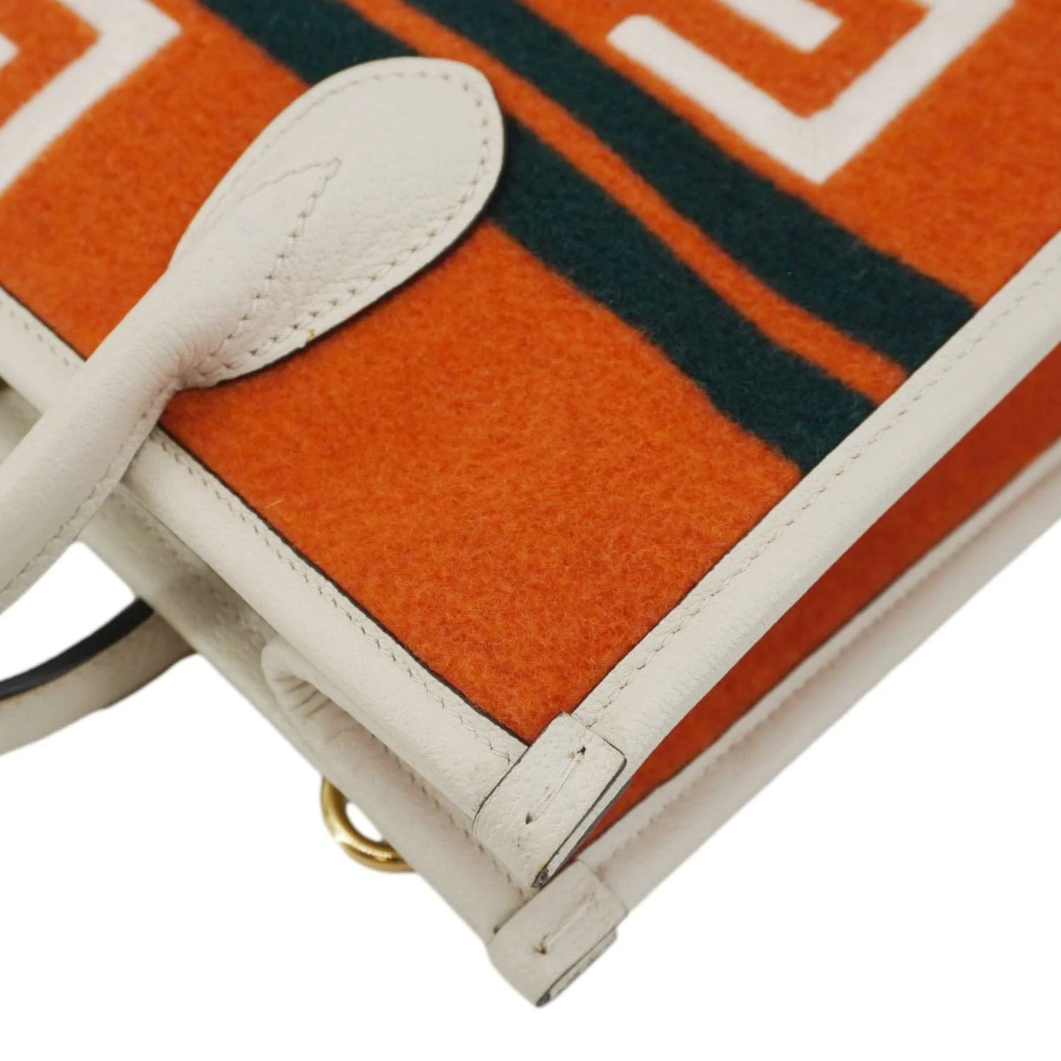 GUCCI Pyeongchang Wool Tote Shoulder Bag Orange 675888 - Image 6