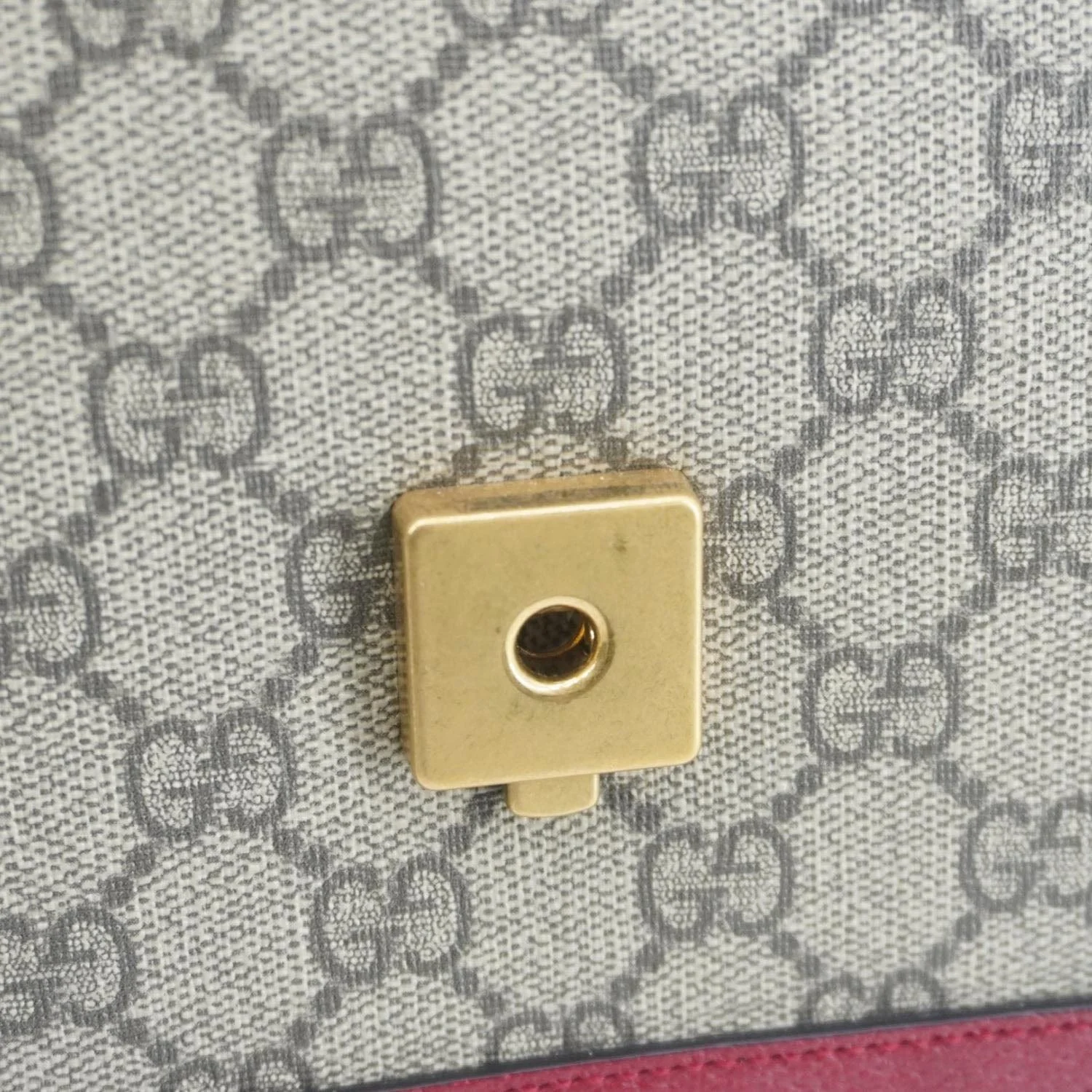 GUCCI Queen Margaret Bee GG Supreme Canvas Shoulder Bag Red 476541 - Image 12