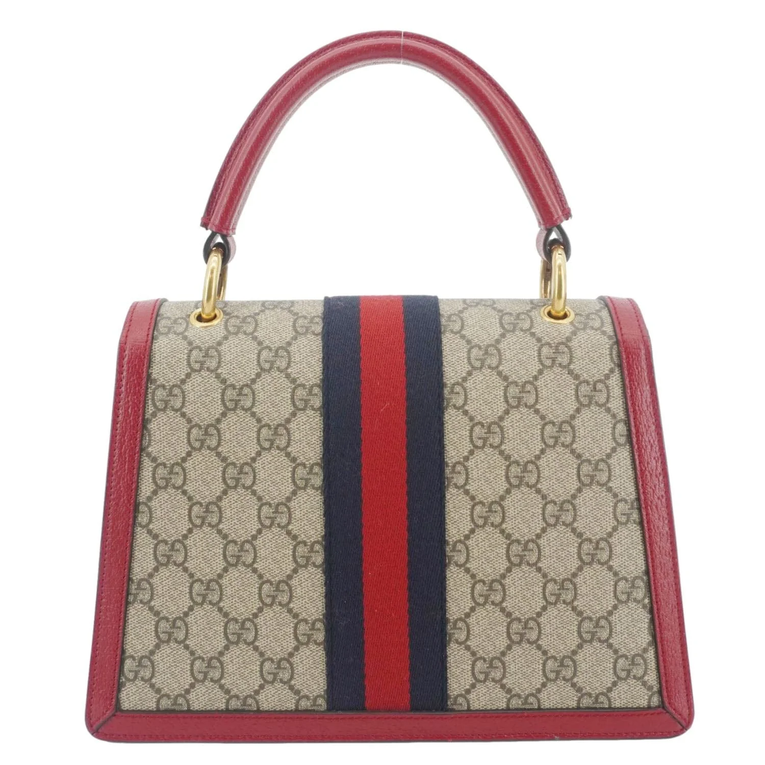 GUCCI Queen Margaret Bee GG Supreme Canvas Shoulder Bag Red 476541 - Image 5