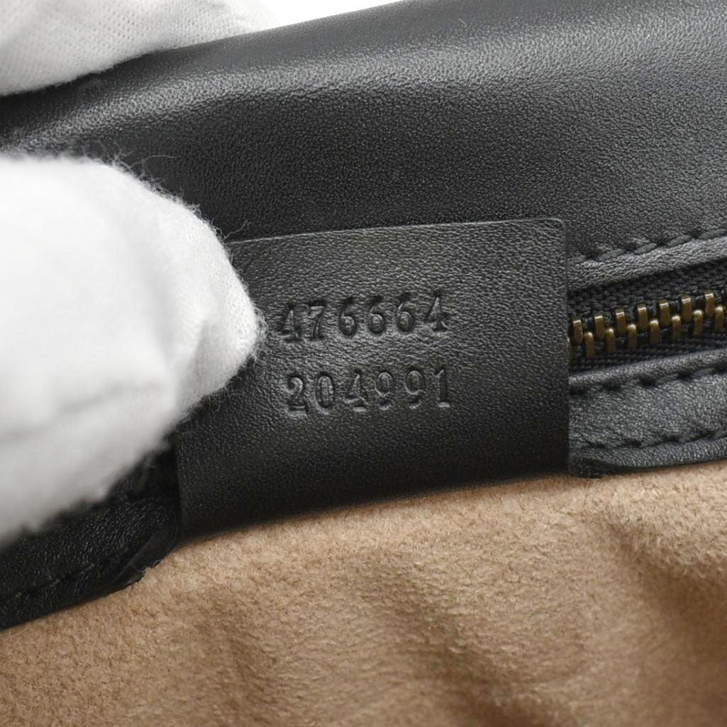 GUCCI Queen Margaret Bee Quilted Leather Backpack Black 476664 - Image 12