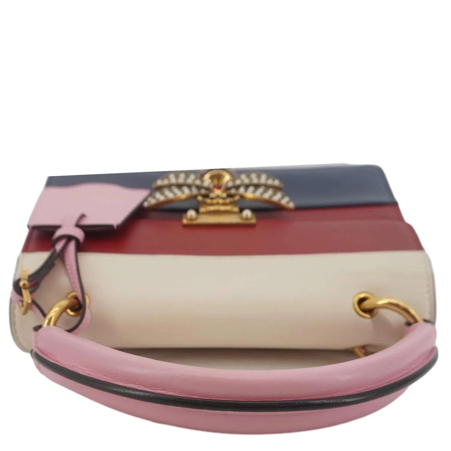 GUCCI Queen Margaret Bee Blind For Love Leather Shoulder Bag Multicolor 476541 - Image 5
