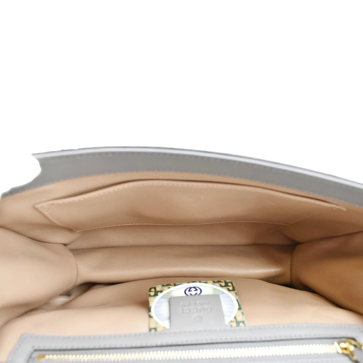 GUCCI Rajah Medium Leather Chain Shoulder Bag Grey 537241 - Image 19