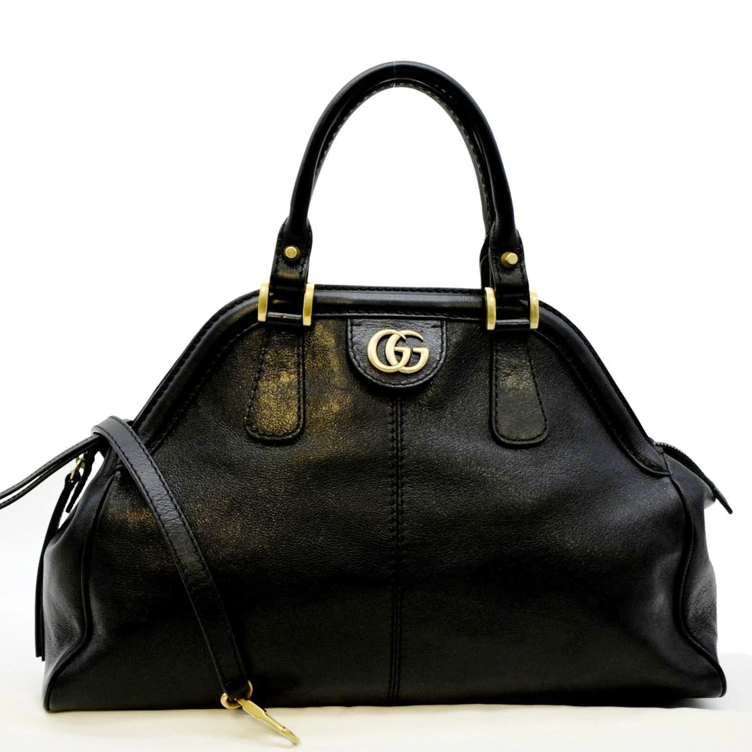 GUCCI Re(Belle) Calfskin Leather Tote Bag Black 516459 - Image 3